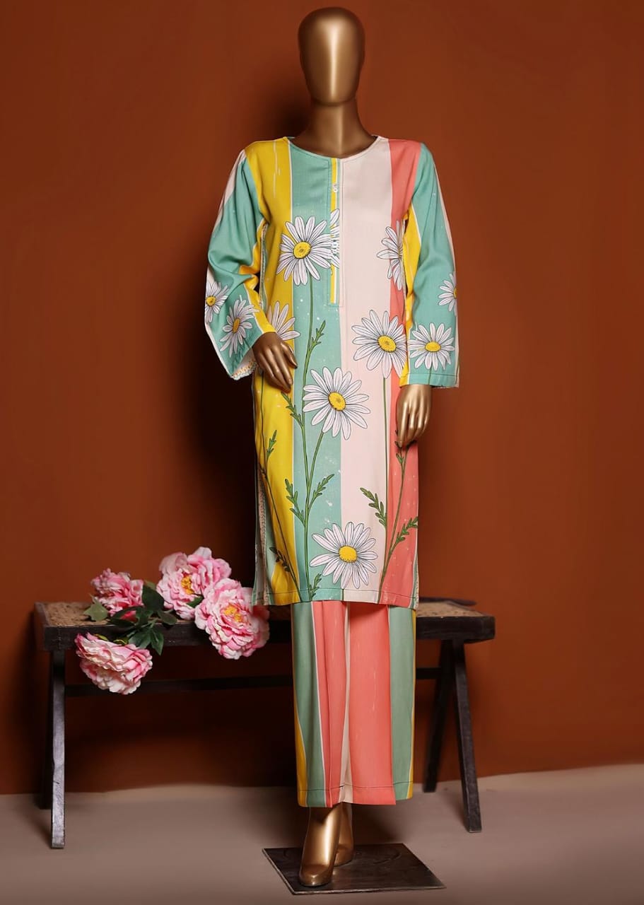 HZ LINEN CO-ORD'S 2PIECE DIGITAL PRINTED STITCHED COLLECTION 2025. HZLCR- 2016