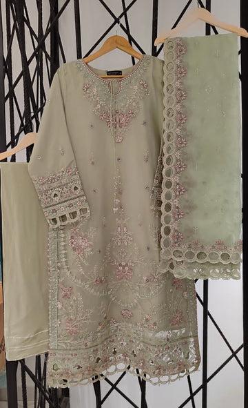 SADABAHAR LUXURY FORMAL FESTIVE °MAHPARA° ORGANZA EMBROIDERED 3PIECE STITCHED COLLECTION 2025 D#-52