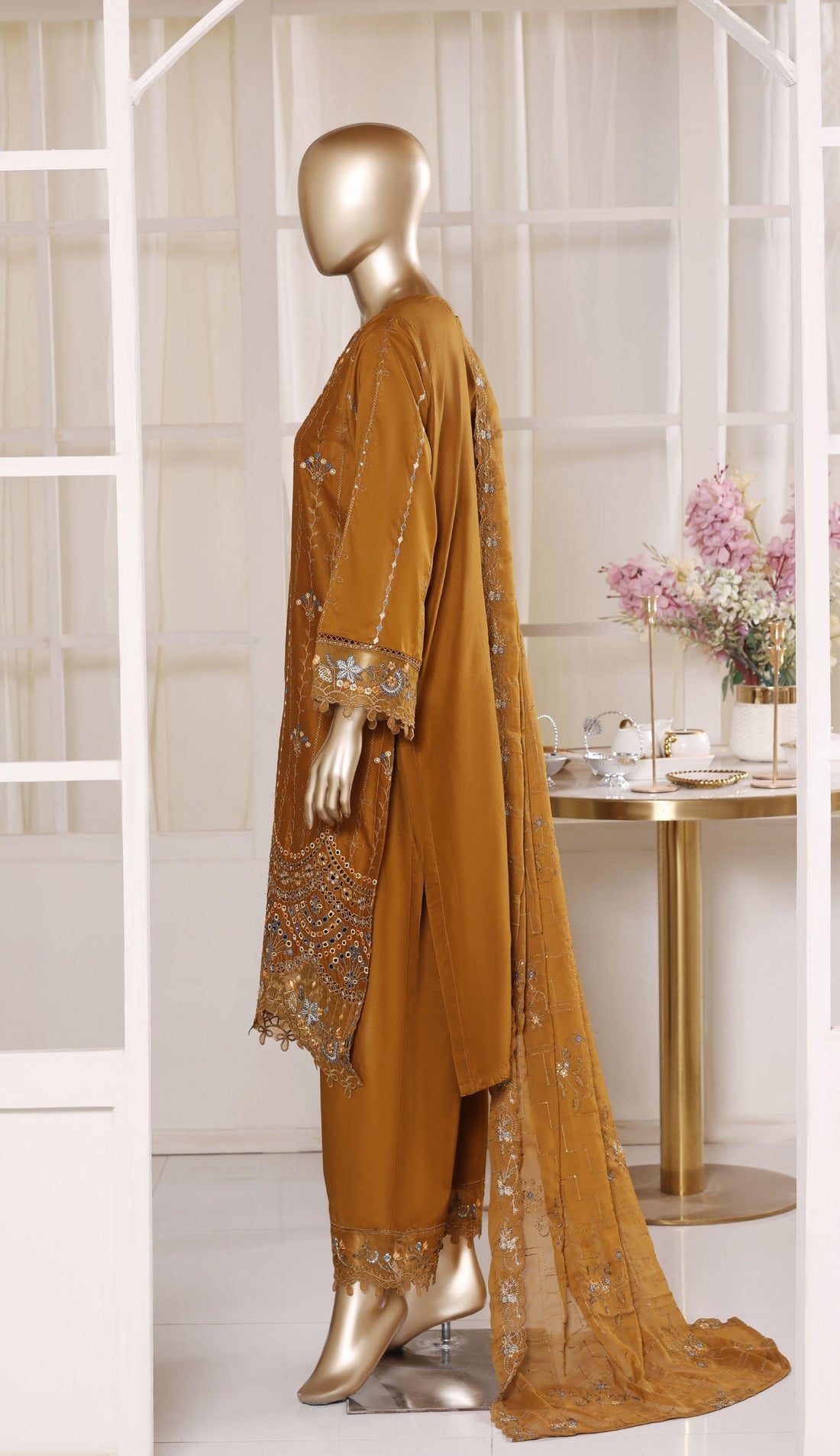 Bin Saeed Luxury Laserkari Heavy Embroidery Festive Vol-02 3Piece Stitched Collection 2026 D#-25
