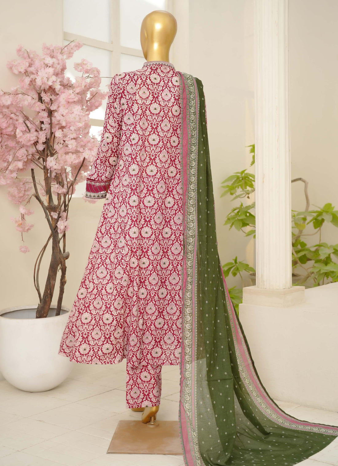 Bin Saeed Luxury Peplum Frock Style Embroidery 3Piece Stitched Vol-01 COLLECTION 2026. D#02