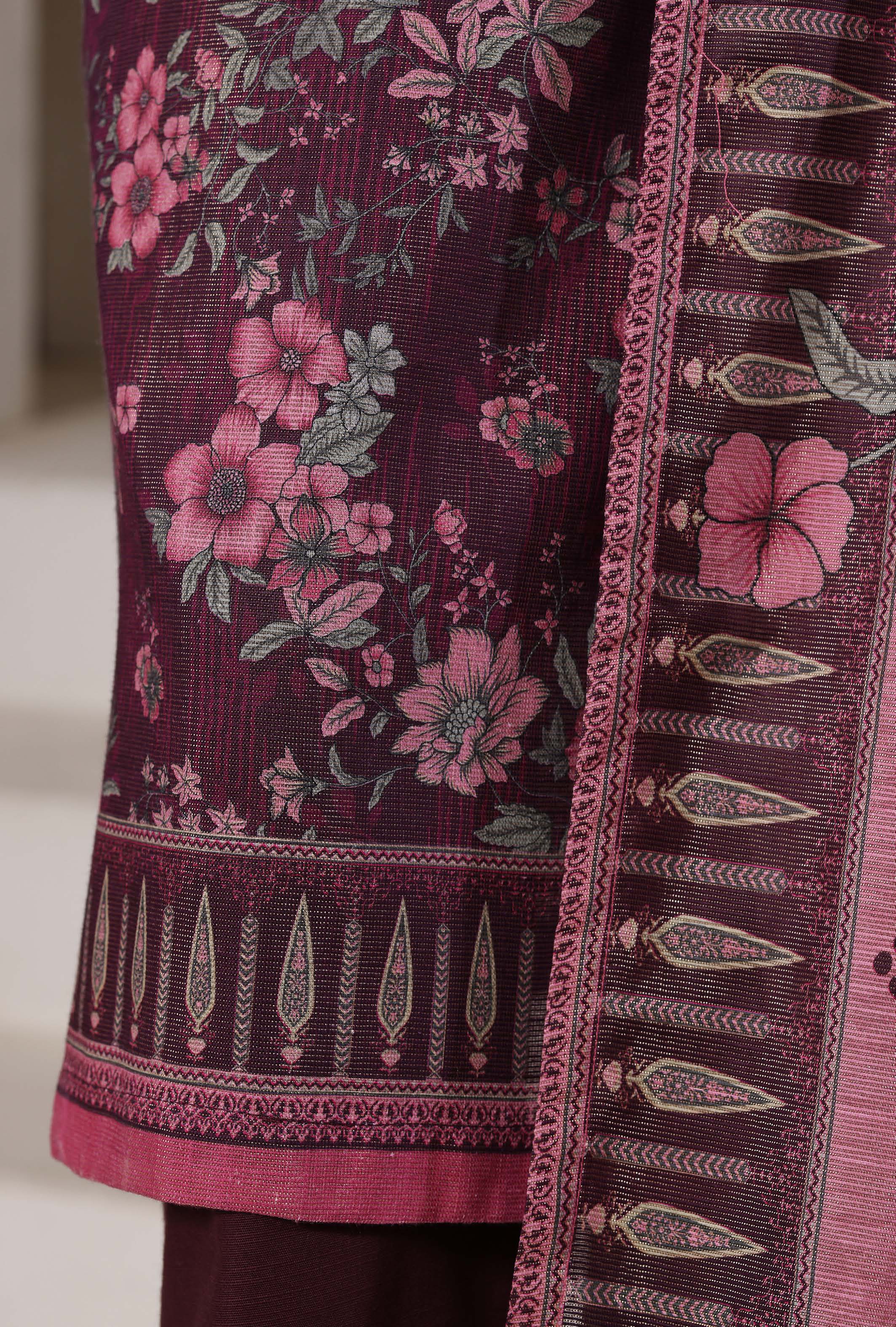 Sadabahar Shimmer Printed Khadder 3PCS Stitched Vol—2 Collection 2025 D-10