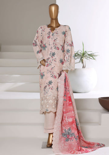 SADABAHAR RTW FUSION LASER CHICKENKARI EMBROIDERED KHADDAR 3PIECE COLLECTION 2025 SFKE -05