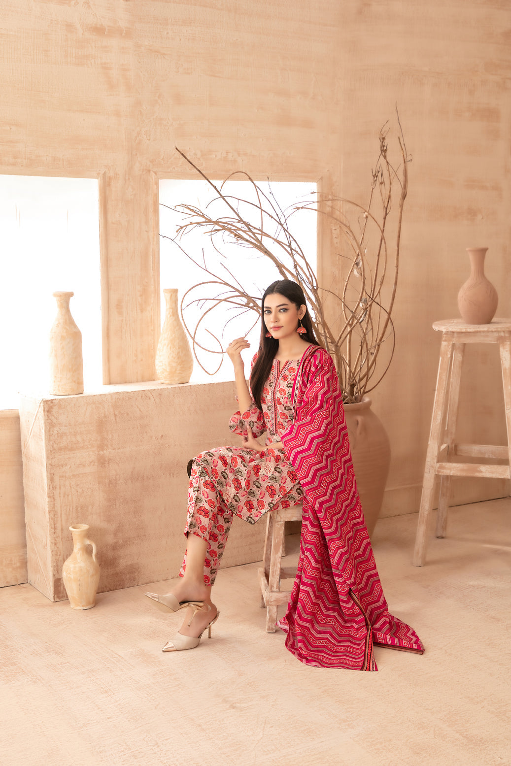 Areeka By Tawakkal Khaddar Boti Embroidery 3Piece Unstitched Collection 2025. D-05