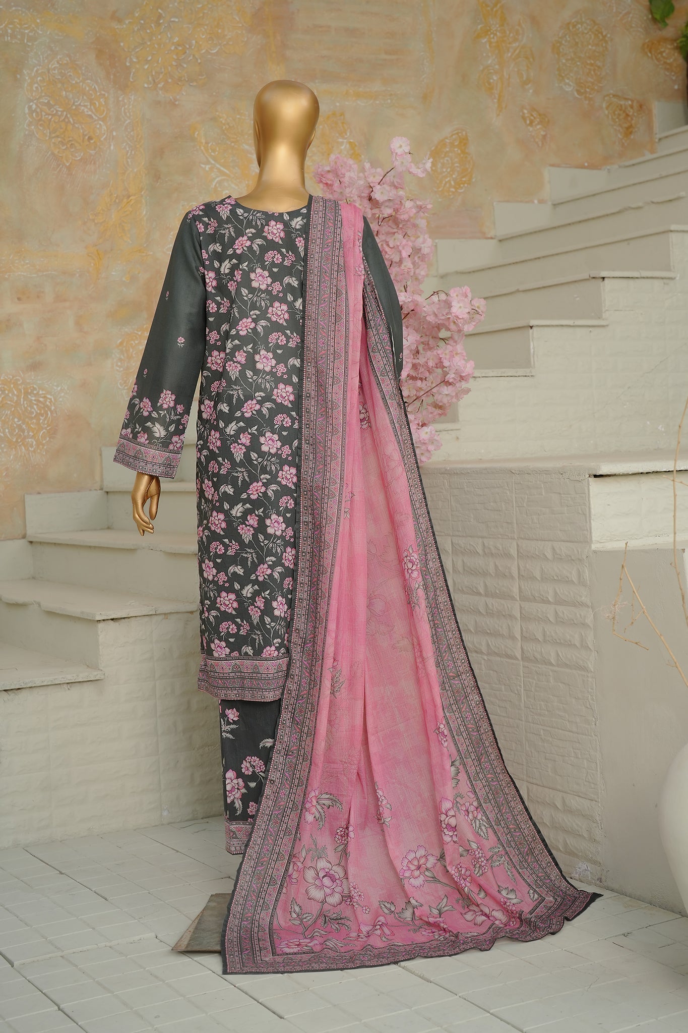 BIN SAEED Luxury Lawn Printed 3pcs Stitched Vol-18 3Piece Stitched COLLECTION 2026 D-#52