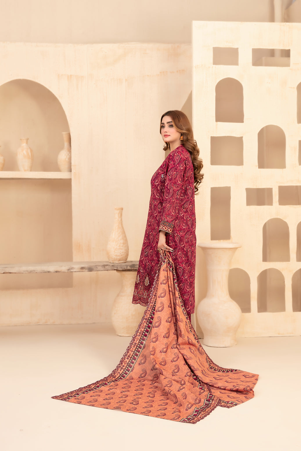 TAWAKKAL MAYESHA EMBROIDERED KHADDAR 3PIECE UNSTITCHED COLLECTION 2025 D-07