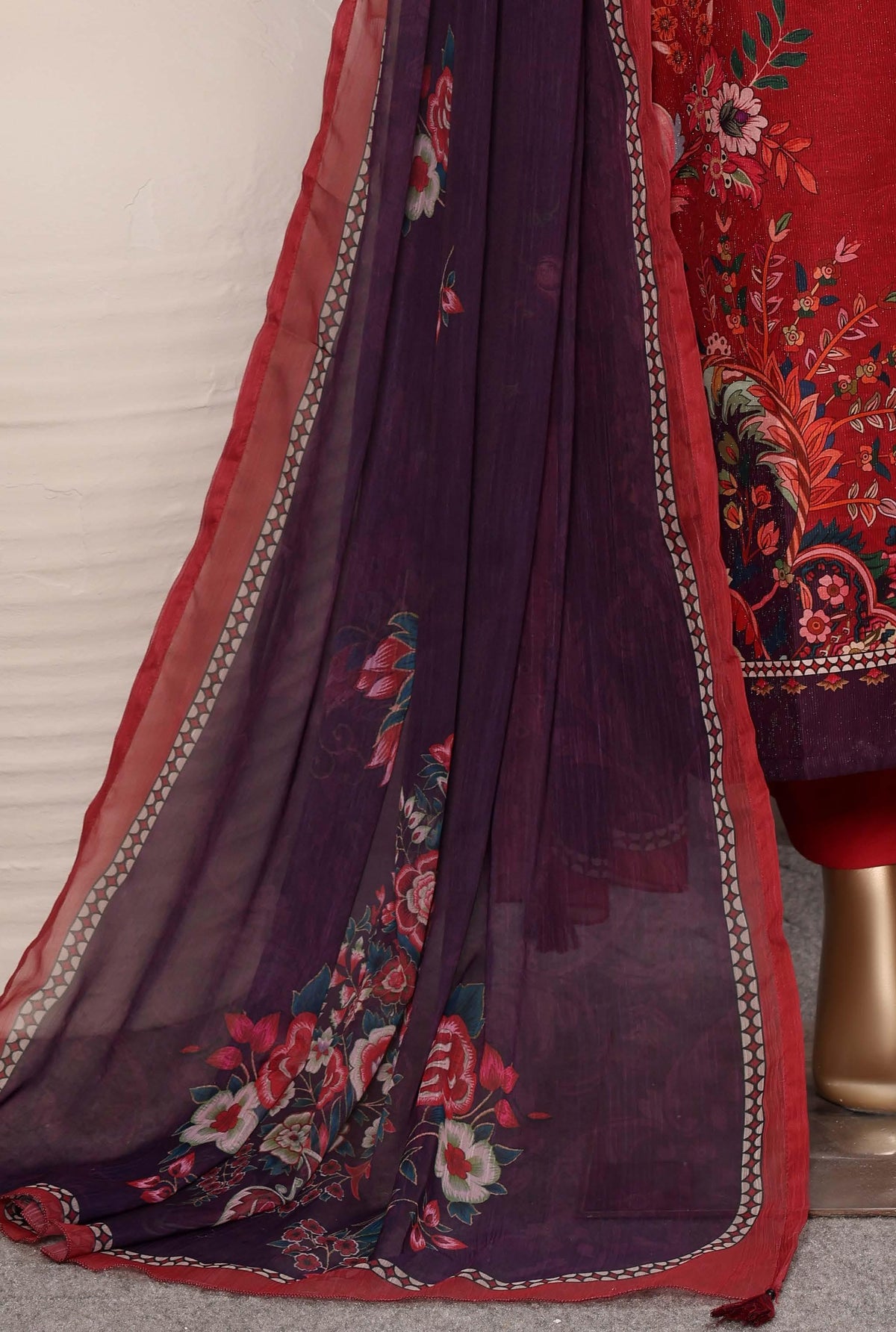 Sadabahar Luxury Chimti Lawn 3Piece Ready To Wear Kaftan Collection KFL-1008
