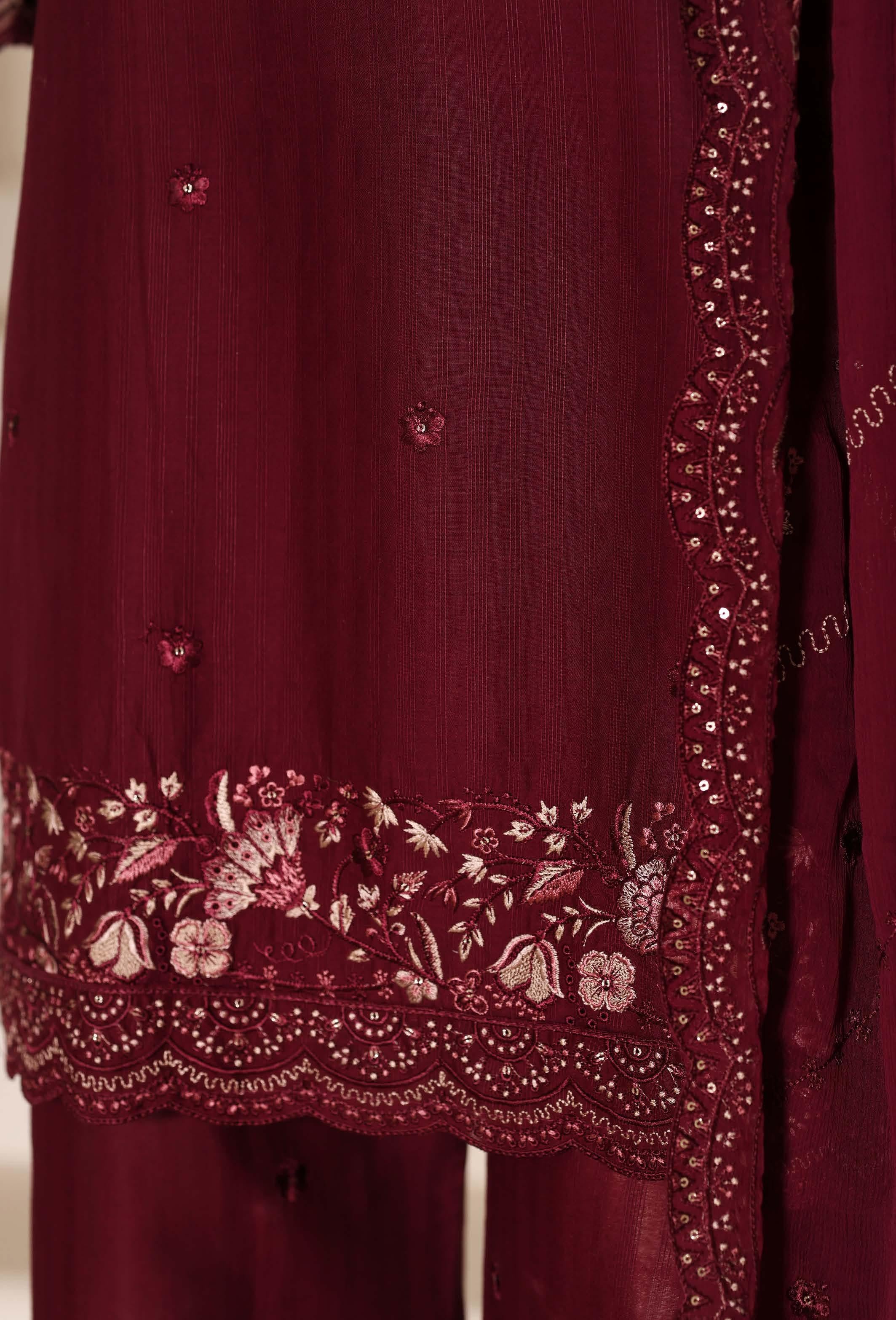 Sadabahar Luxury Slub Viscous Lawn Embroidery With Chiffon Embroidery Dupatta Stitched Vol-05 Collection 2026. LEL-22
