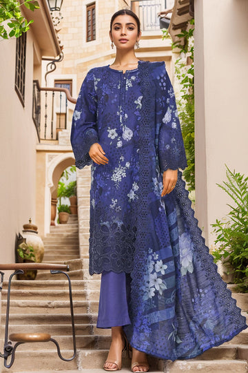 SADABAHAR RTW FUSION LASER CHICKENKARI EMBROIDERED KHADDAR 3PIECE COLLECTION 2026 SFKE -12