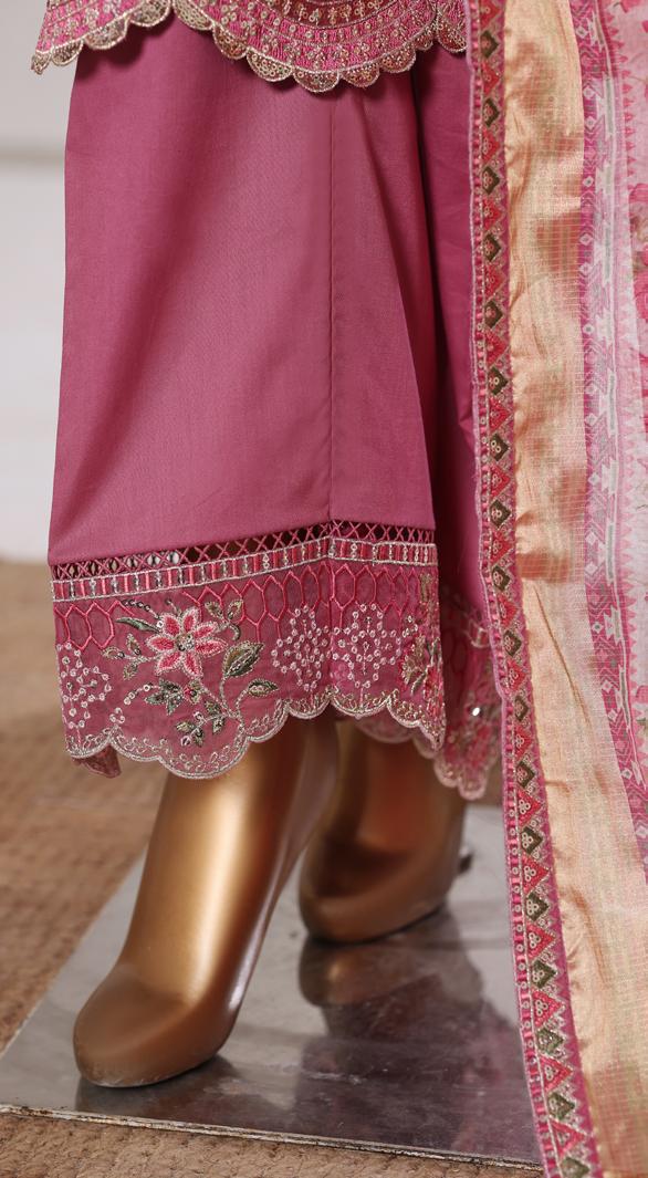 Bin Saeed Luxury Lawn Jacquard Fetive Embroidery 3Piece Stitched COLLECTION 2026. D-08