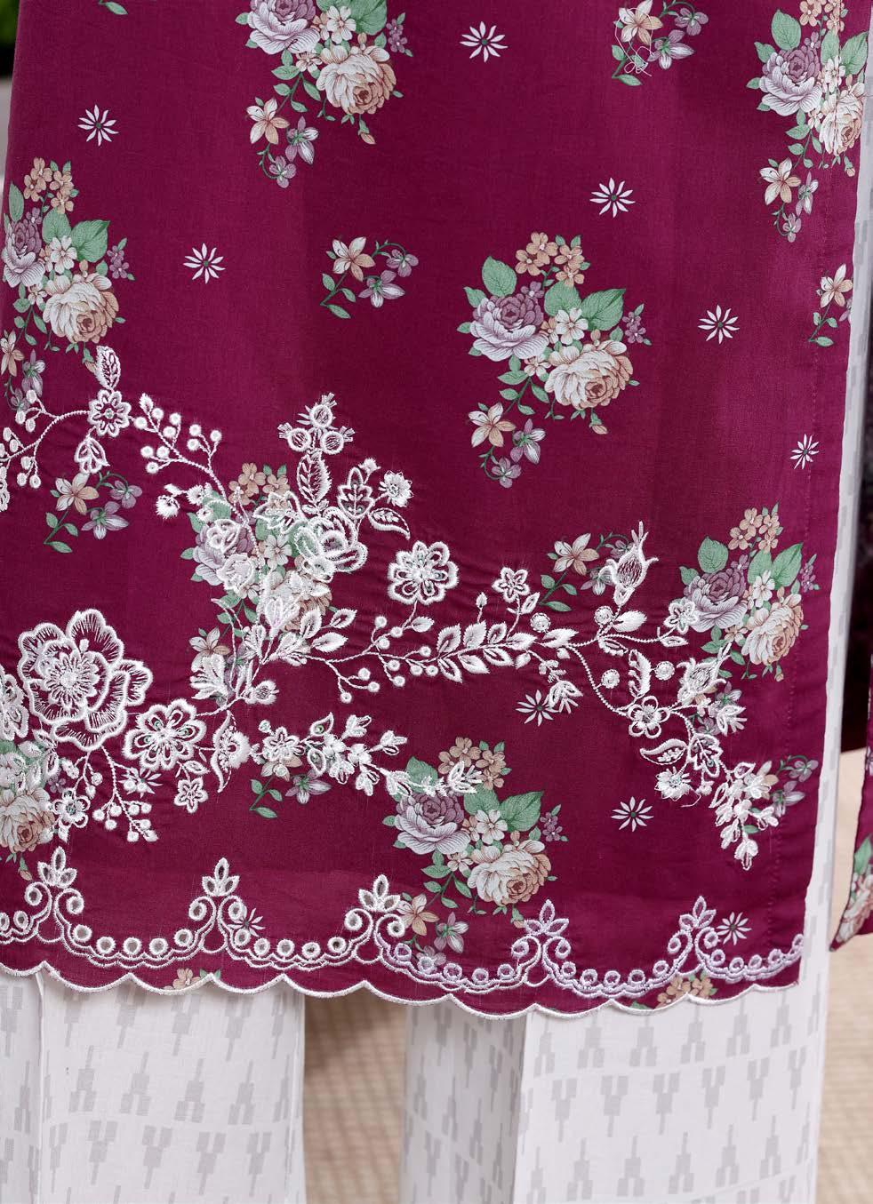 HZ °GULDOZI° Luxury Lawn Embroidery 3Piece Stitched Collection 2026 D#02