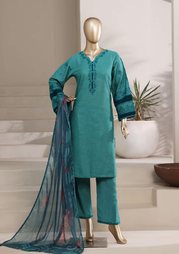 Sadabahar Festive Luxury Lawn Cotton Embroidery 3Piece Stitched COLLECTION 2026. D-05