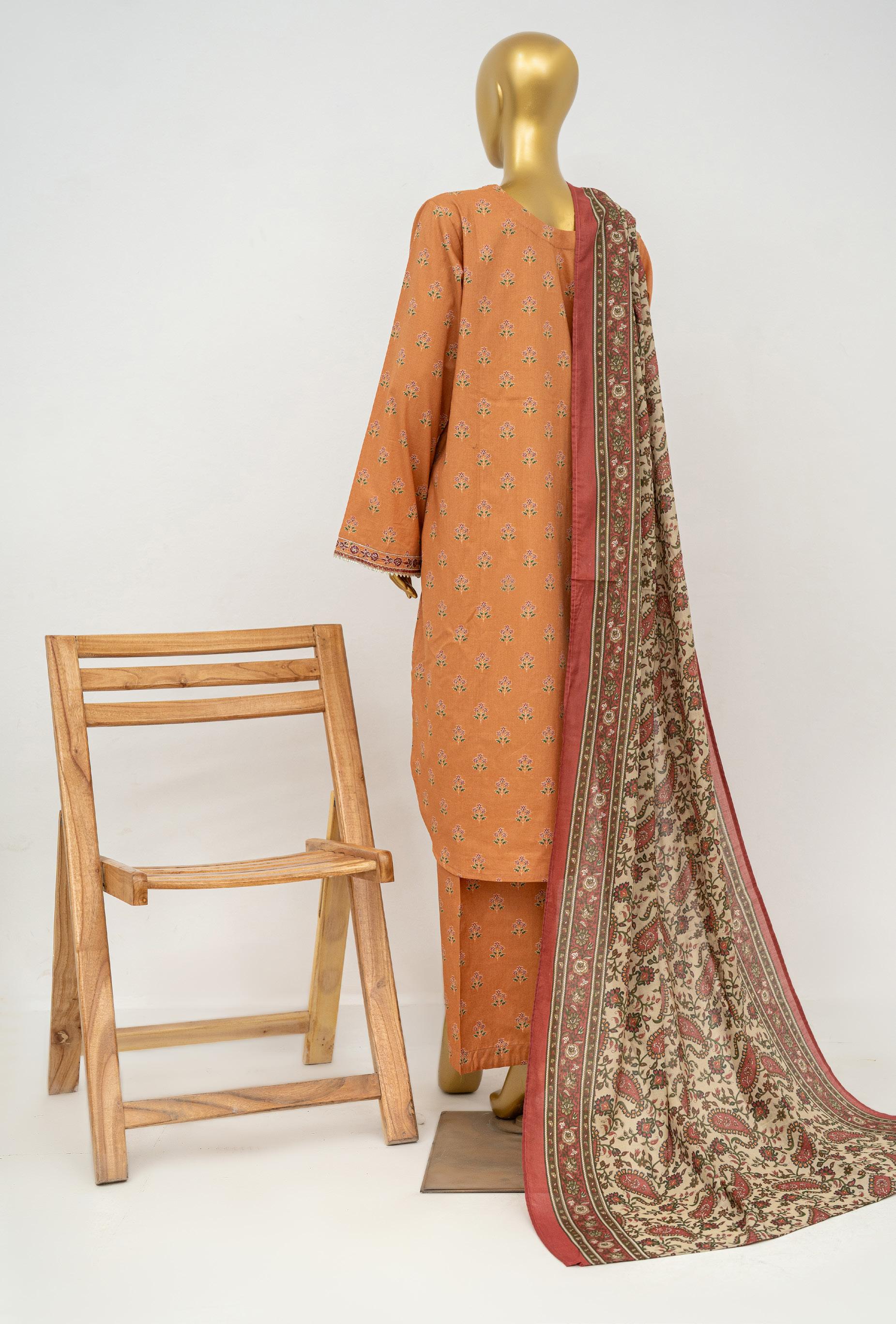 Bin Saeed Luxury Exclusive Embroidery 3 Piece Stitched Lawn Collection 2026 D#02