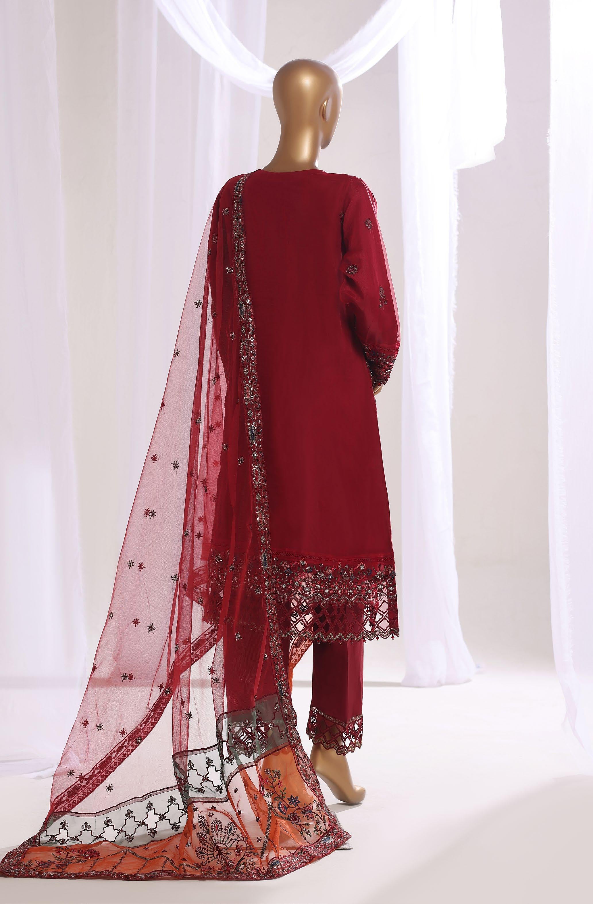 SADABAHAR LUXURY FORMAL FESTIVE °MAHPARA° ORGANZA EMBROIDERED 3PIECE STITCHED COLLECTION 2025 D-27