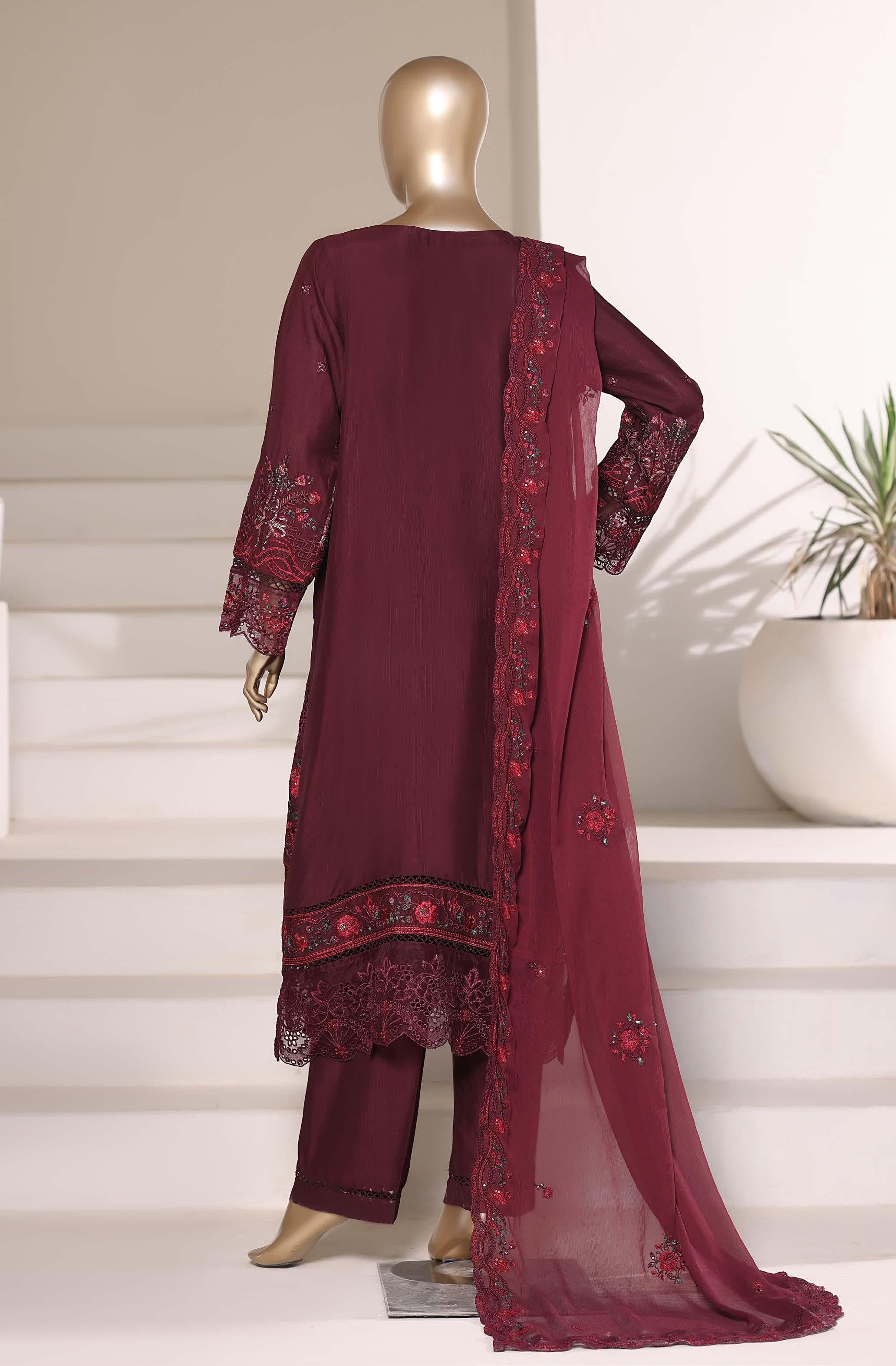 Sadabahar Luxury SlubViscous Lawn Embroidery With Chiffon Embroidery Dupatta Stitched Vol-01 Collection 2026. LEL-09