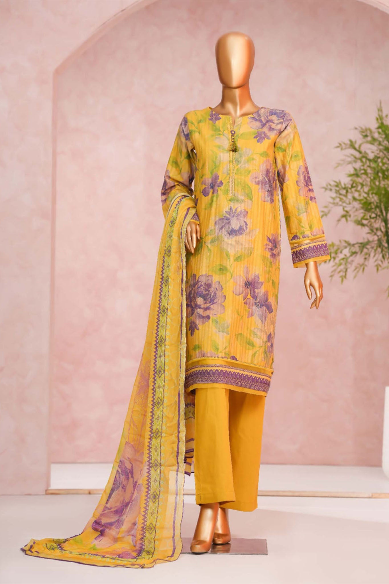 Enchant By HZ Stitched 3 Piece Linnokara Prints Collection'2025-PLK-510