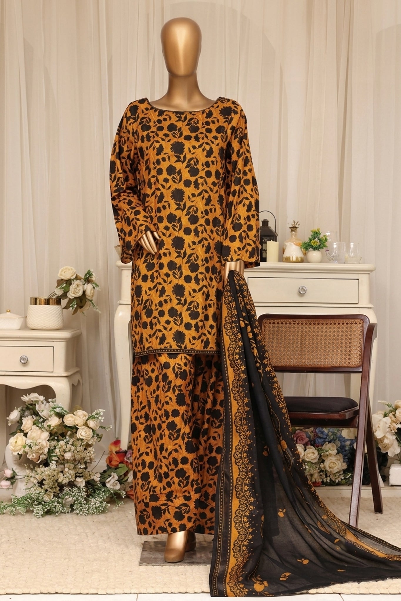 BIN SAEED Luxury Lawn Printed With Farshi Shalwar 3Piece Stitched COLLECTION 2026 D-#06