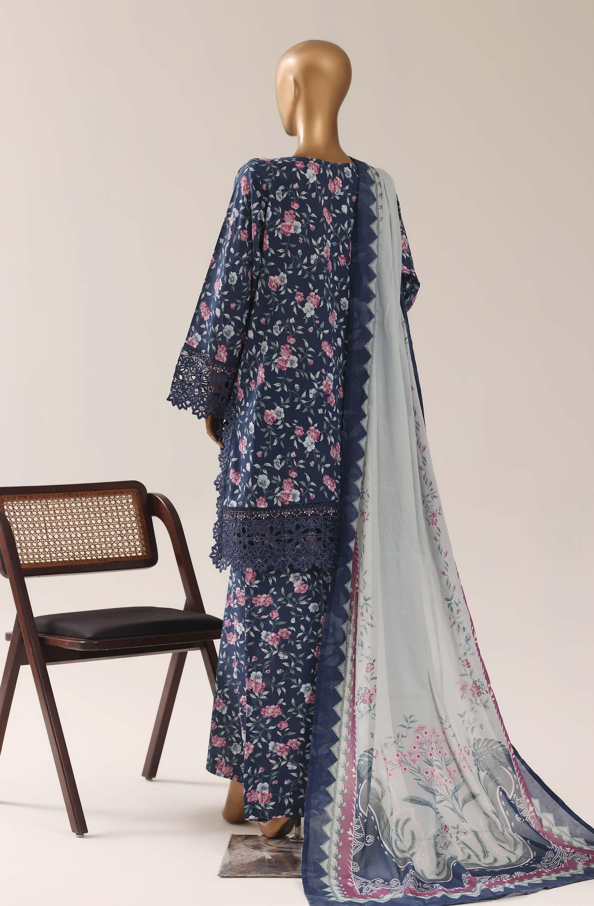 Sadabahar Malika Embroidery Lawn Short Length 3Piece Stitched Vol-08 Collection 2026 D#02