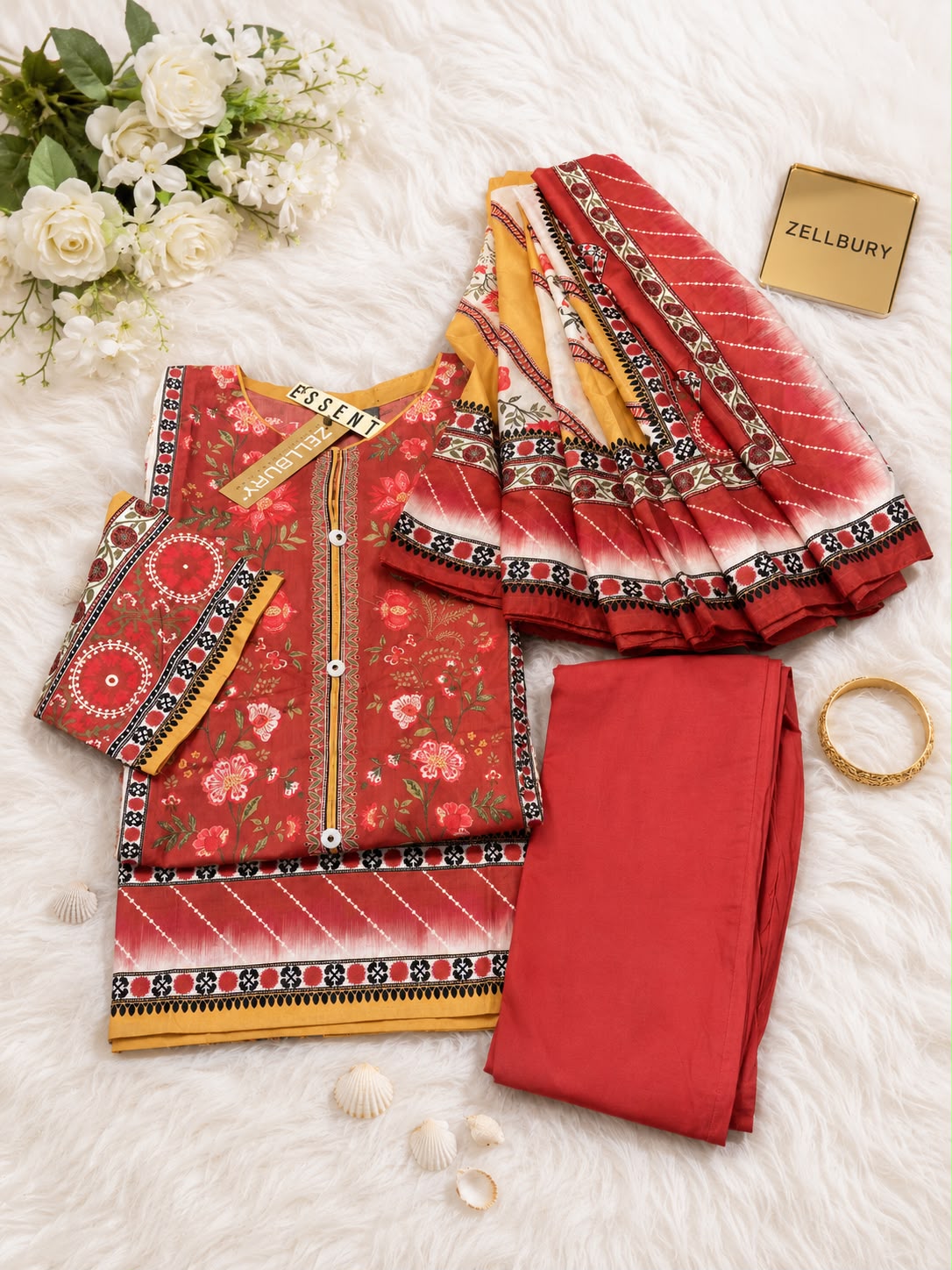 Zellbery Ready To Wear Luxury Lawn Printed 3pcs Stitched COLLECTION 2026 D#-08