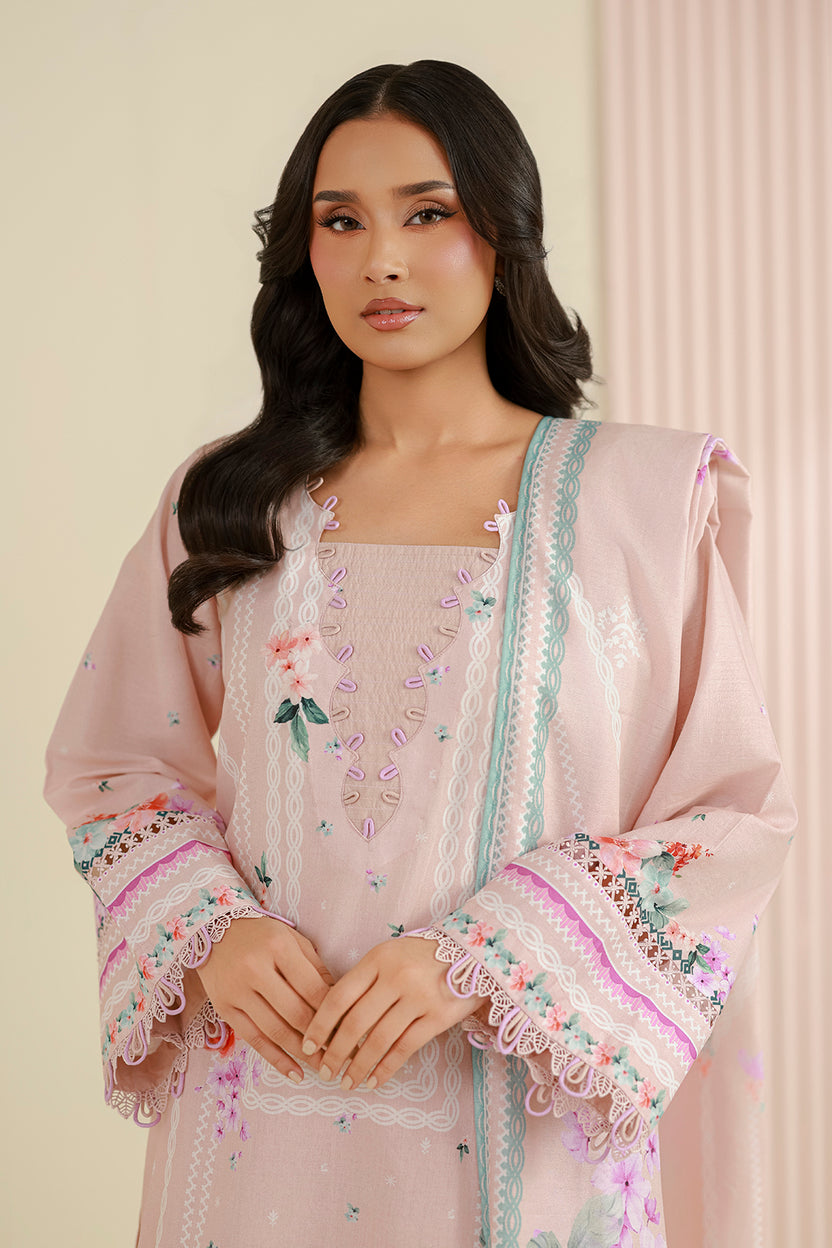 Zellbery Luxury Lawn Printed 3Piece Unstitched Collection 2026 WUS26X30953
