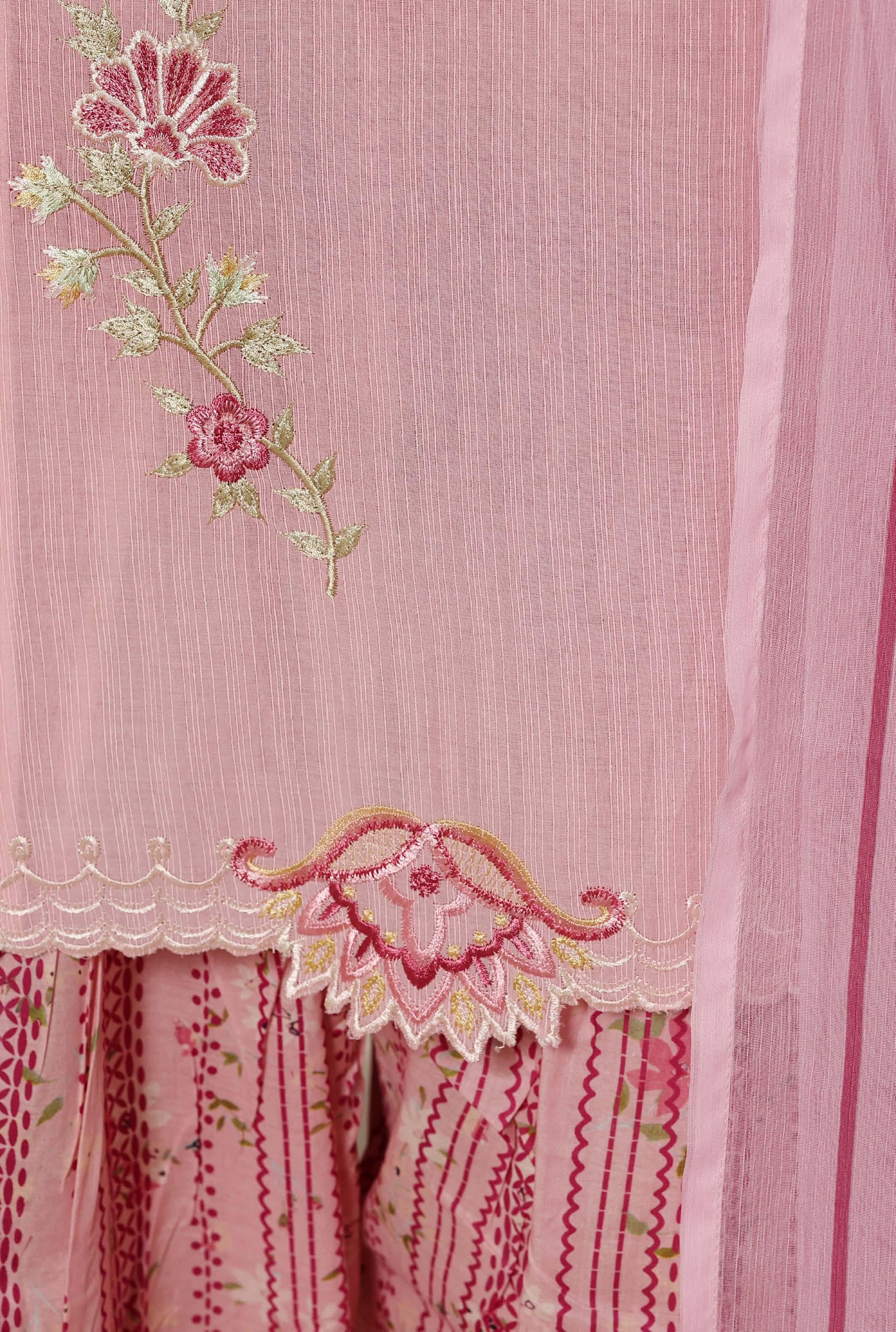 Sadabahar Luxury Eclair Solid  Textured Lawn Embroidery With Digital Printed Chiffon Dupatta With Printed Farshi Shalwar 3Piece Stitched Festive Edition Collection 2026. D#-06