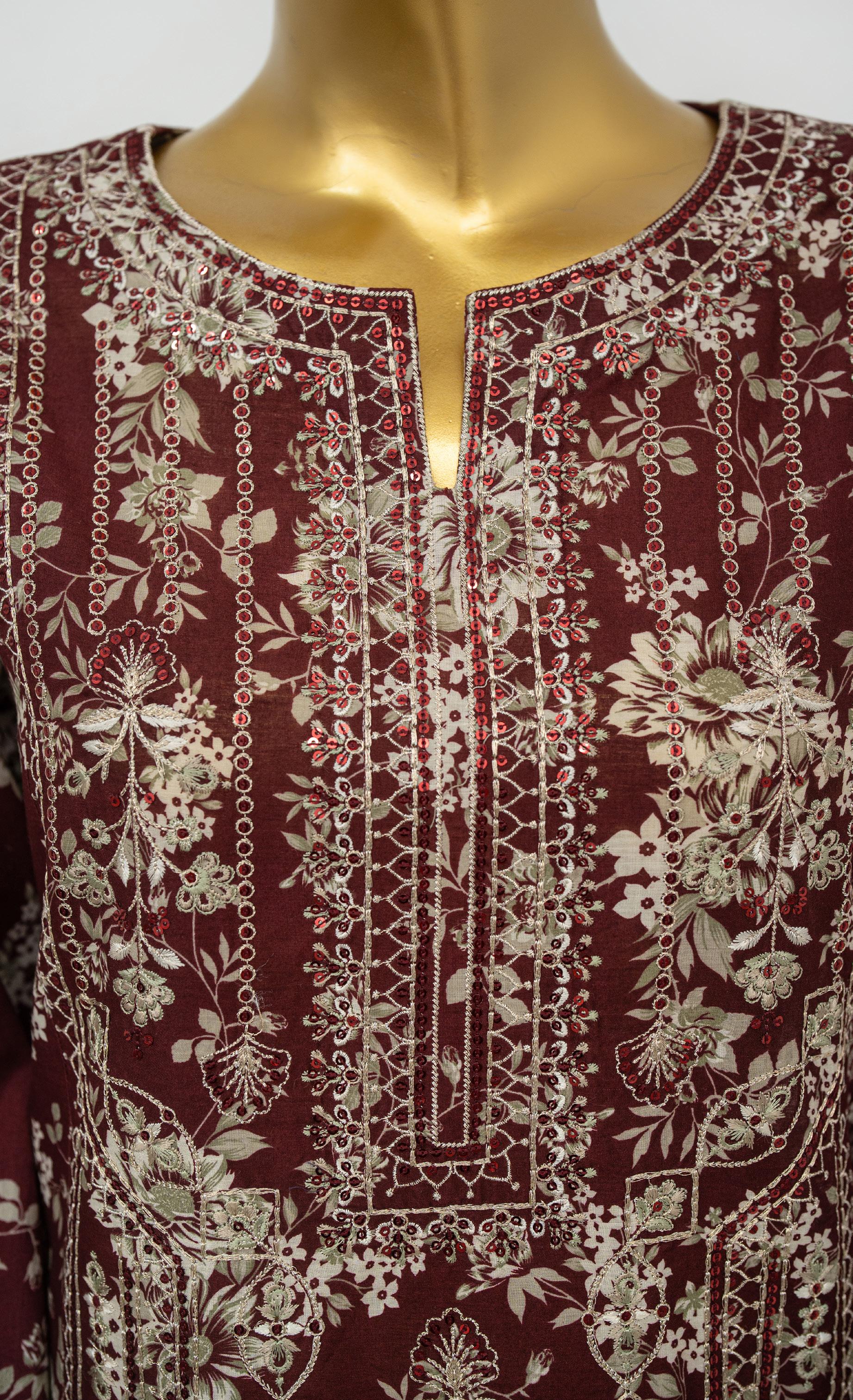 Bin Saeed Luxury Exclusive Embroidery 3 Piece Stitched Lawn Collection 2026 D#04