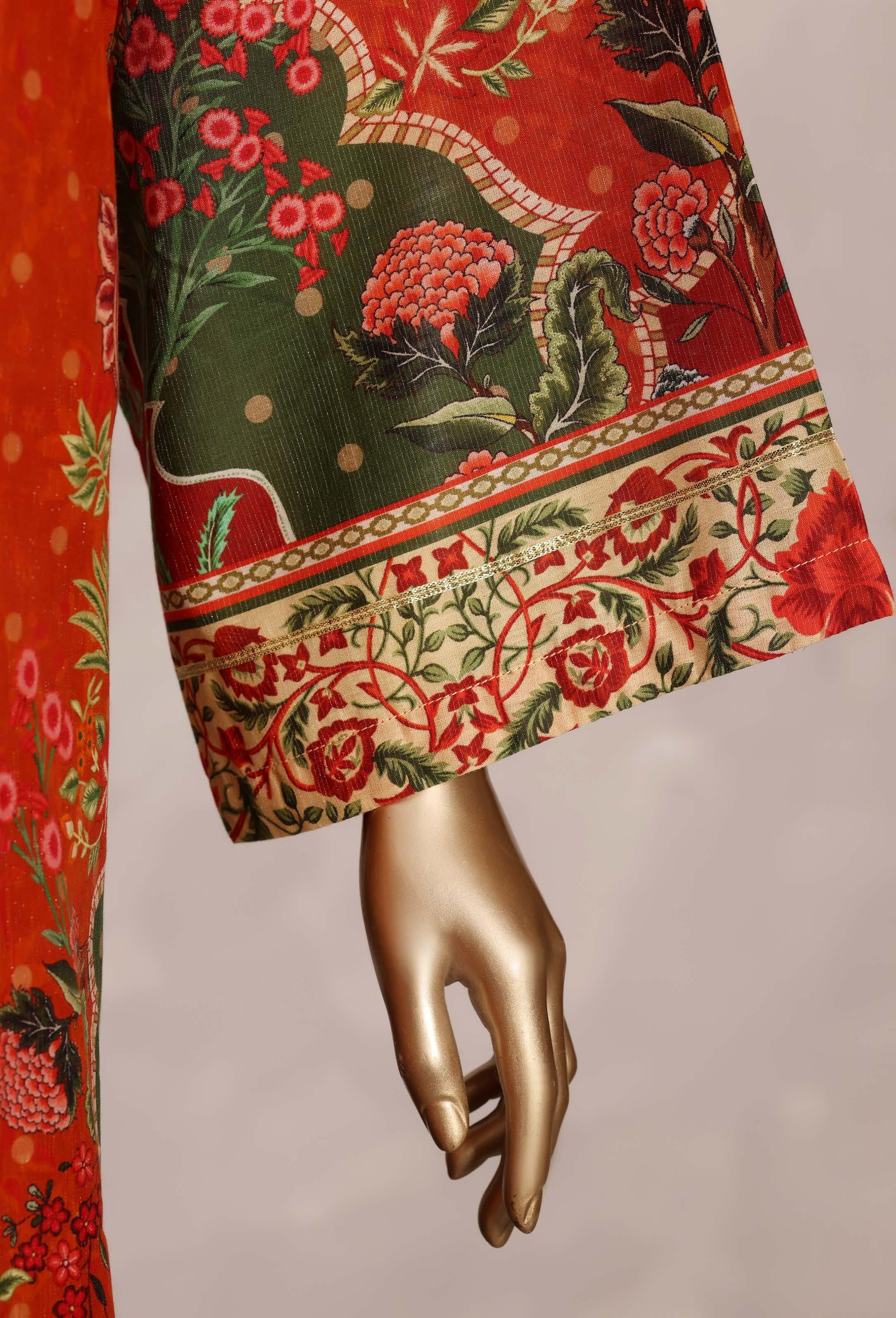 Sadabahar Luxury Chimti Lawn 3Piece Ready To Wear Kaftan Collection KFL-1002