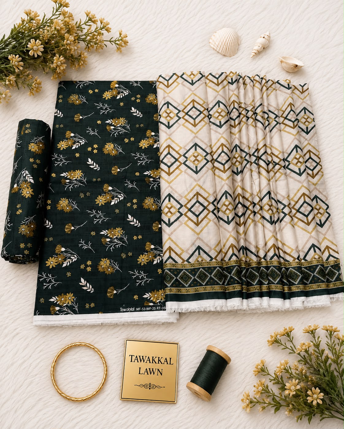 Tawakkal Luxury Lawn  Digital Printed 3Piece Unstitched_ COLLECTION 2026 D#-10