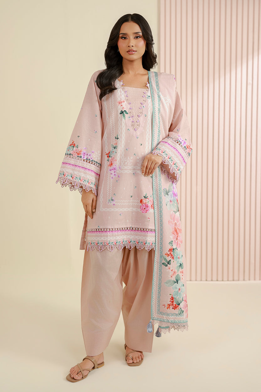 Zellbery Luxury Lawn Printed 3Piece Unstitched Collection 2026 WUS26X30953