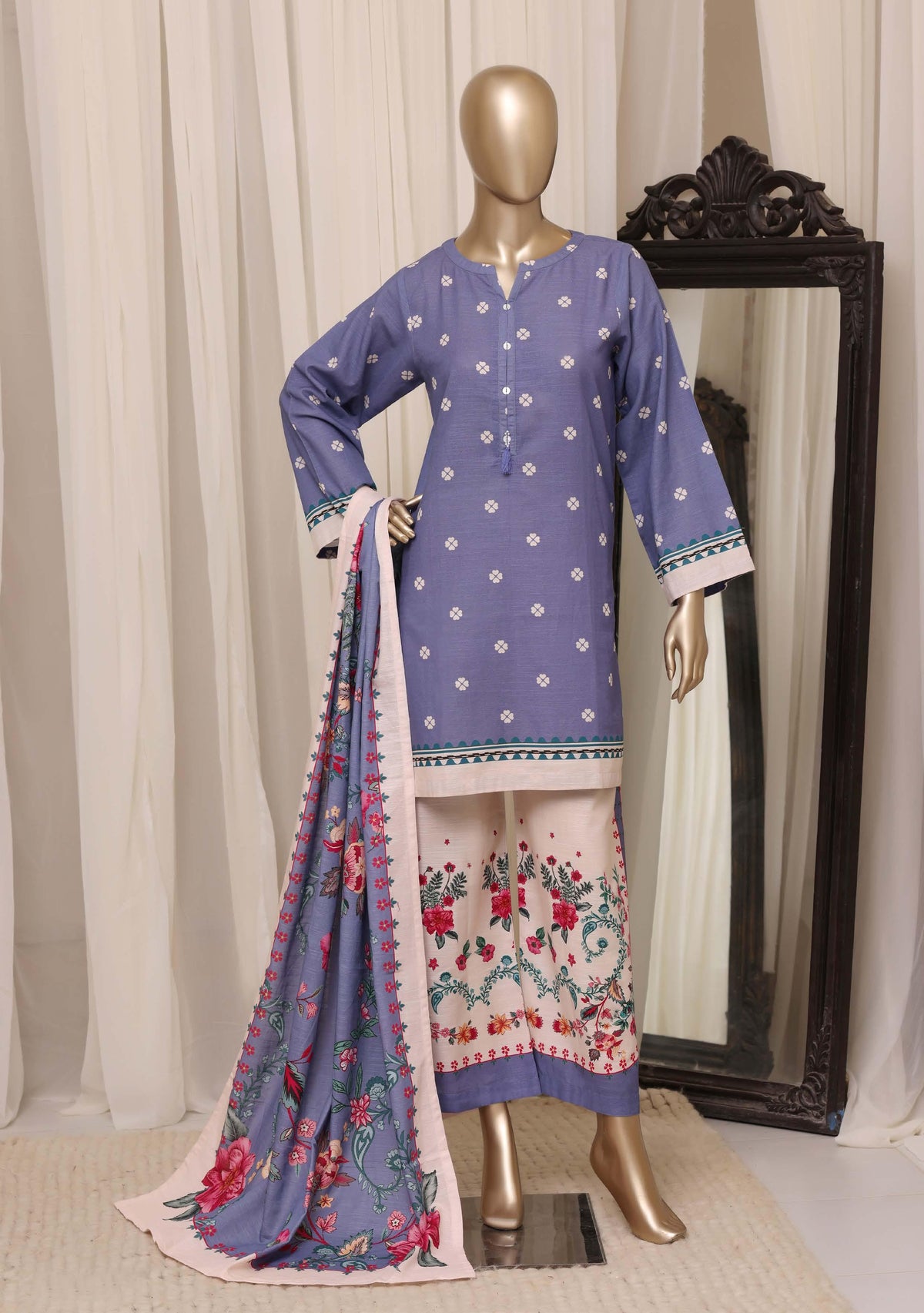 Sadabahar Luxury Khaddar Printed Winter 3Piece Vol-02 Collection SDKHV2-06