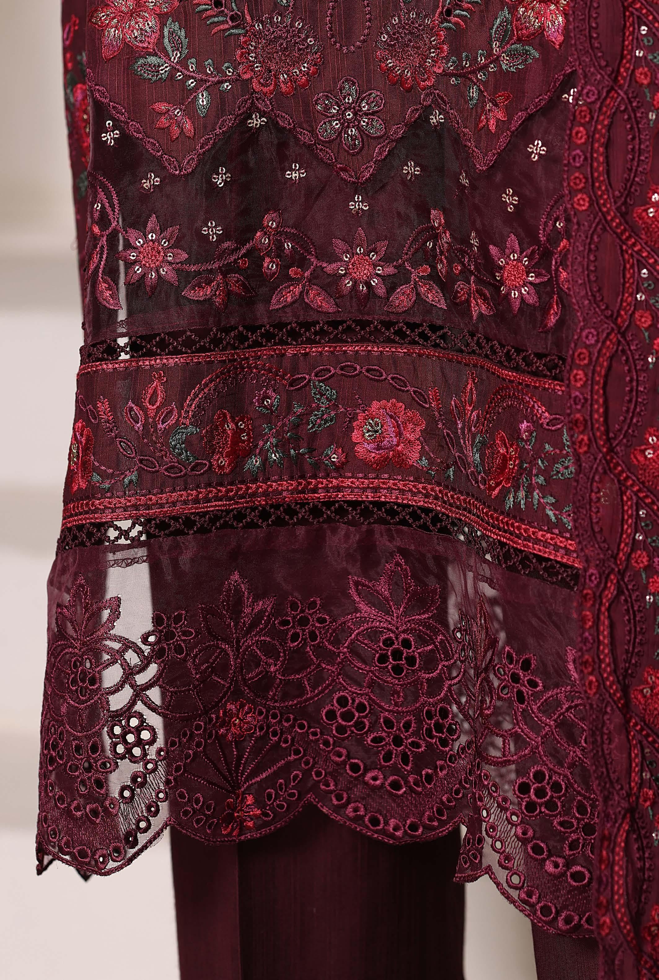 Sadabahar Luxury SlubViscous Lawn Embroidery With Chiffon Embroidery Dupatta Stitched Vol-01 Collection 2026. LEL-09