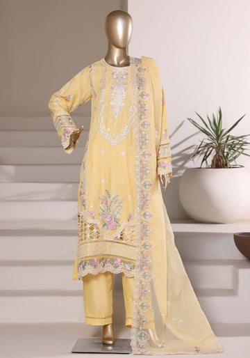 Sadabahar Luxury SlubViscous Lawn Embroidery With Chiffon Embroidery Dupatta Stitched Vol-01 Collection 2026. LEL-08