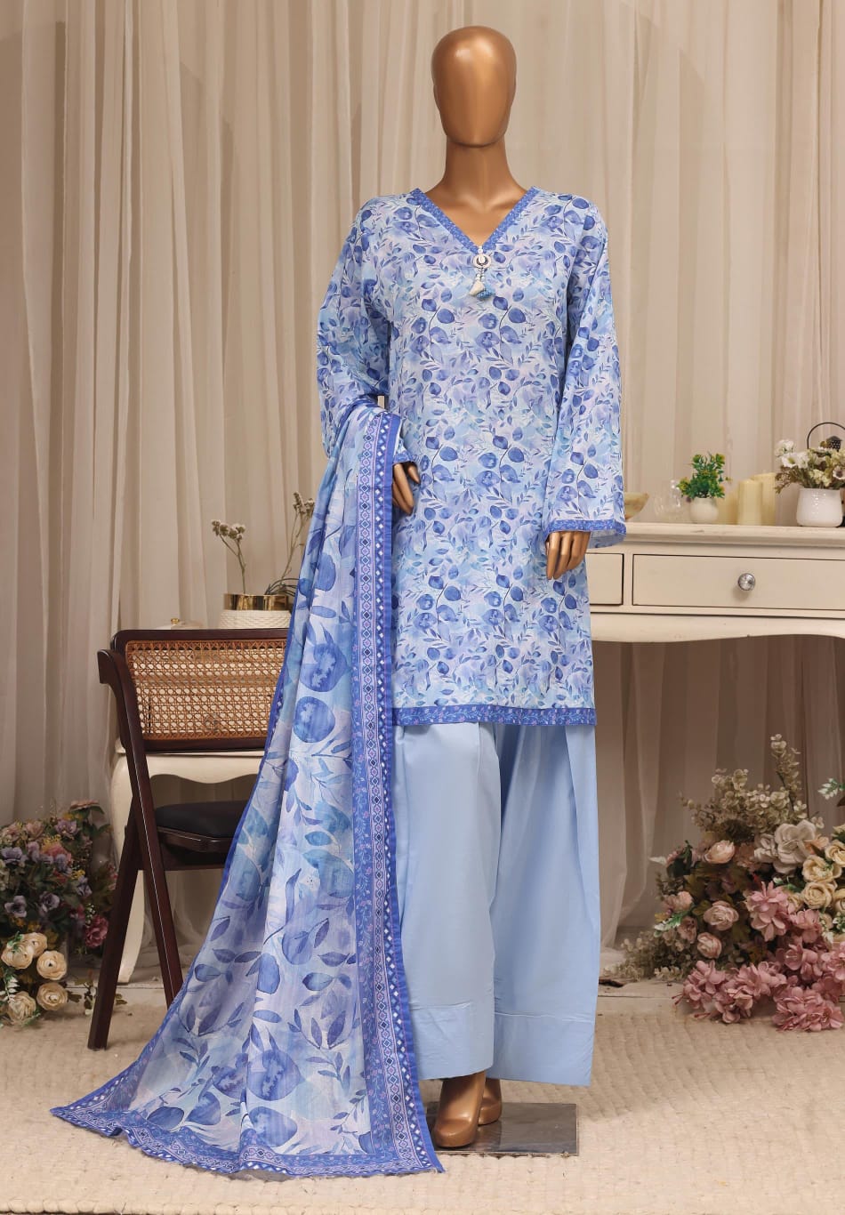 BIN SAEED Luxury Lawn Printed With Farshi Shalwar 3Piece Stitched COLLECTION 2026 D-#21