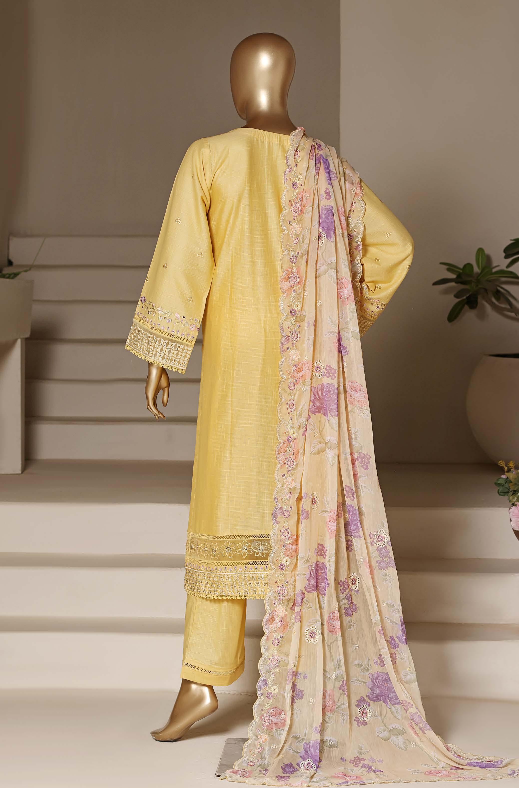 Sadabahar Luxury Slub Viscous Lawn Embroidery With Chiffon Embroidery Dupatta Stitched Vol-10 Collection 2026. LEL-05