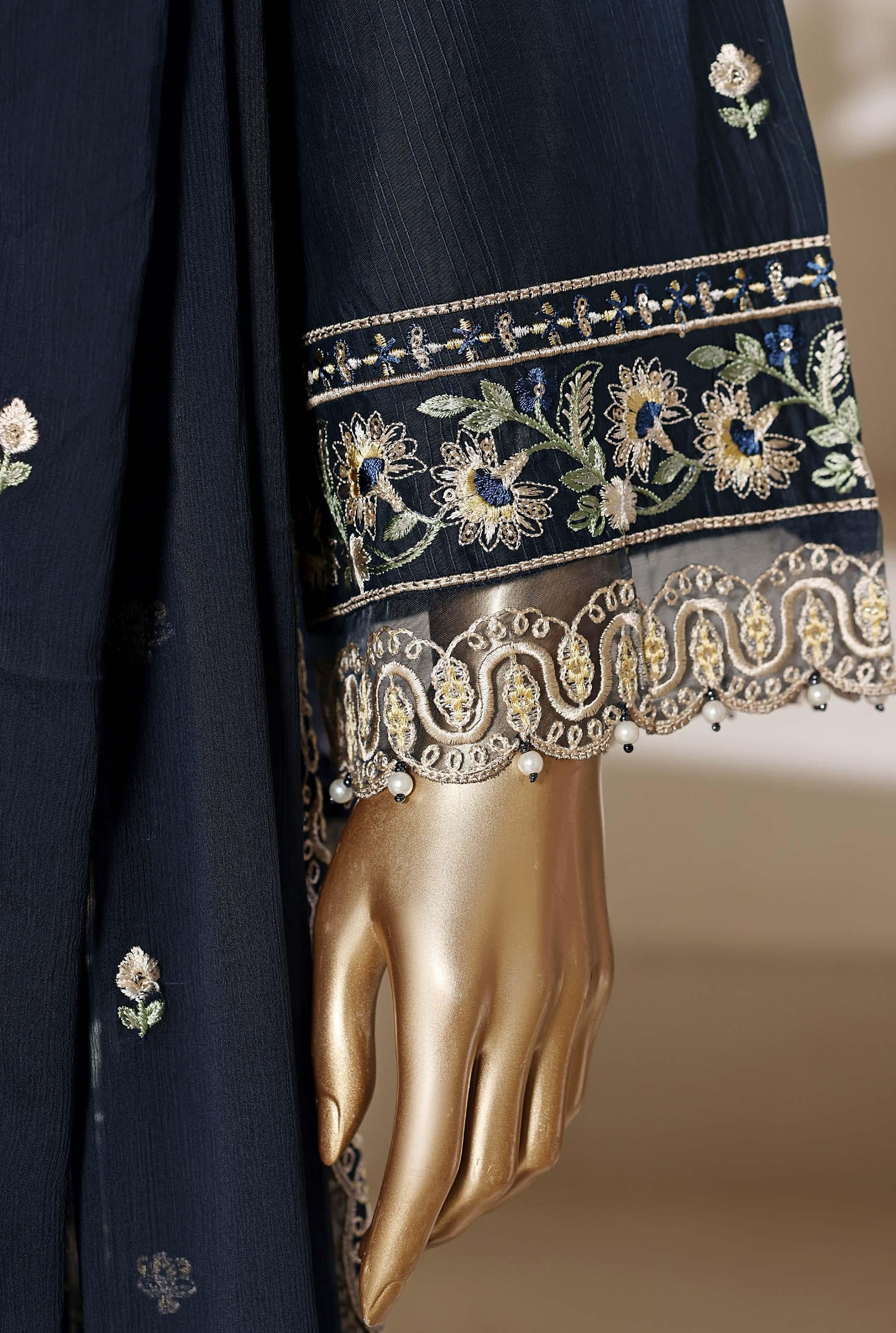 Sadabahar Luxury Slub Viscous Lawn Embroidery With Chiffon Embroidery Dupatta Stitched Vol-10 Collection 2026. LEL-02