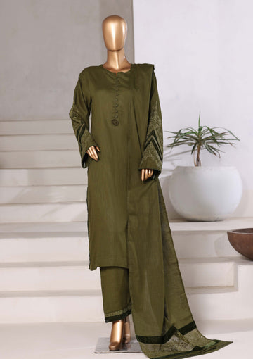 Sadabahar Stitched Premium Winter Cross Slub Texture Fabric With Velvet Collection 2025 CSTV -07
