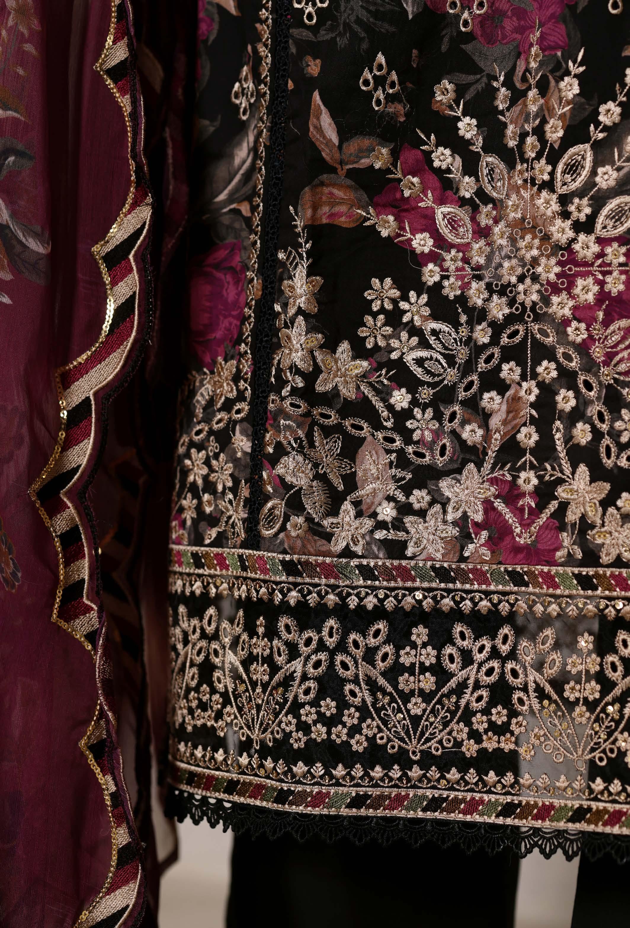 Sadabahar Luxury Signature  Lawn Embroidery 3Piece Stitched Vol-02 COLLECTION 2026. D-12