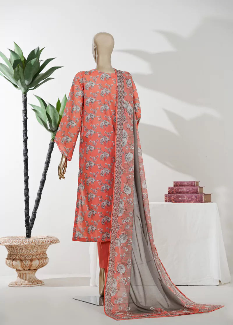 BIN SAEED Luxury Lawn Printed 3pcs Stitched Vol-18 3Piece Stitched COLLECTION 2026 D-08
