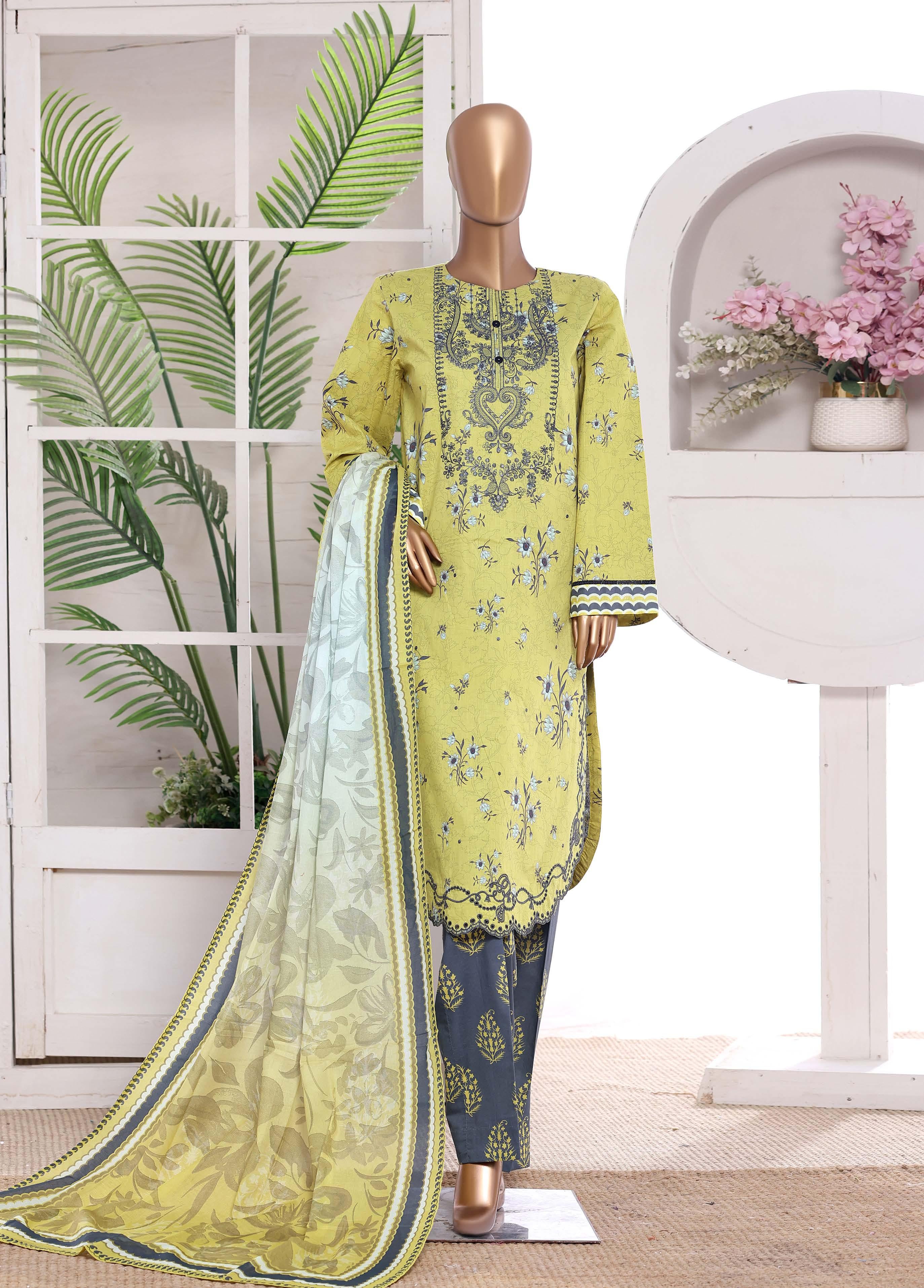 HZ °GULDOZI° Luxury Lawn Embroidery 3Piece Stitched Collection 2026 D#03