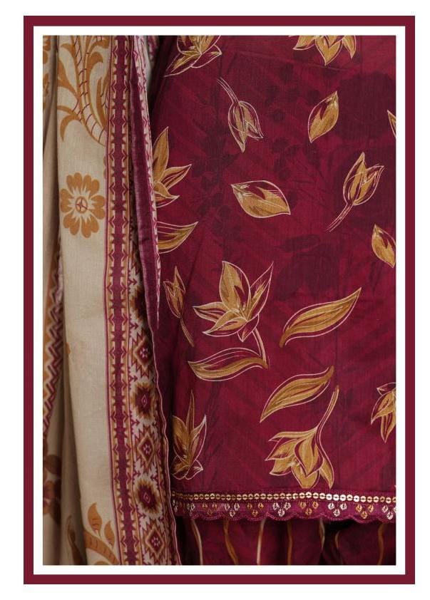 Sadabahar Malika Embroidery Lawn Short Length With Shalwar With Lawn Printed Dupatta  3Piece Stitched Vol-01 Collection 2026 D#06