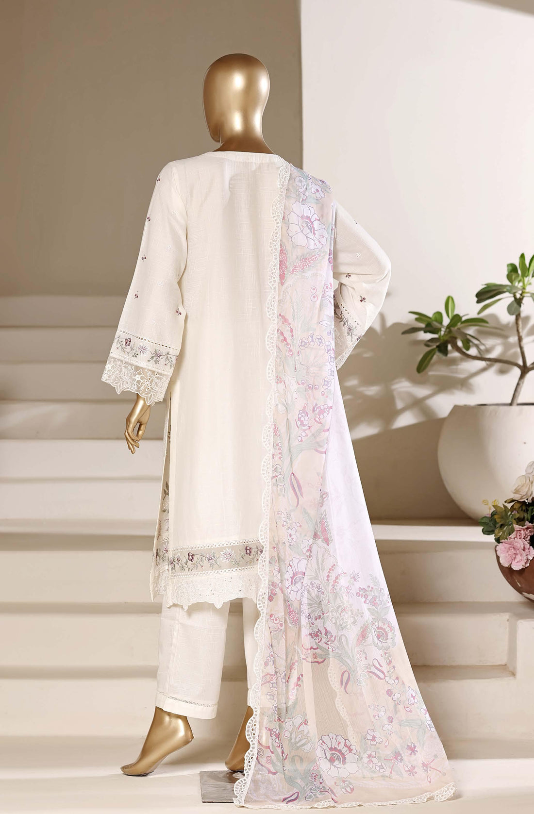 Sadabahar Luxury Slub Viscous Lawn Embroidery With Chiffon Embroidery Dupatta Stitched Vol-10 Collection 2026. LEL-01