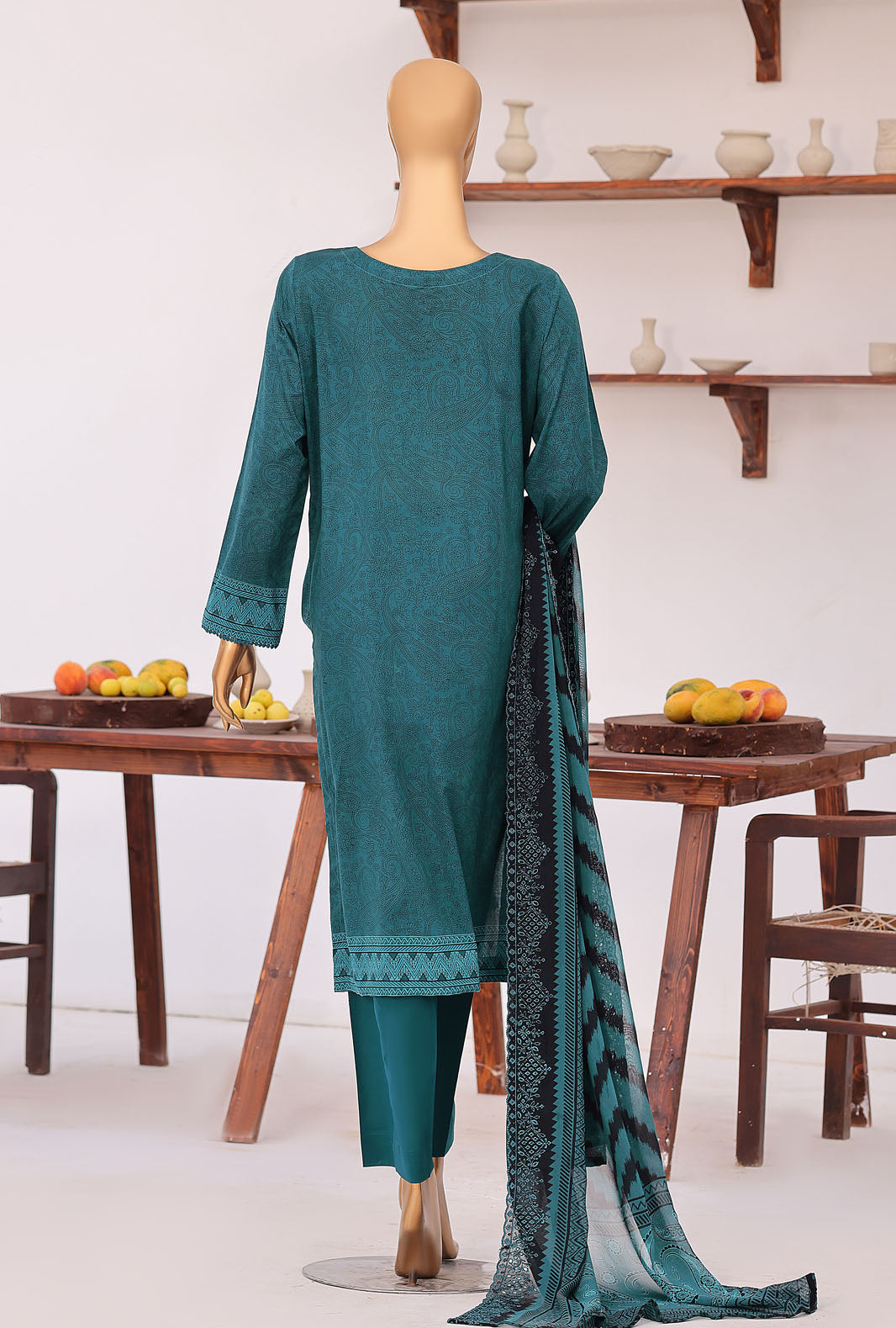Premium Venice By HZ Textiles Embroidered With Chiffon Embroidery Dupatta Lawn Suit Unstitched 3 Piece Collection 2026 D#-02
