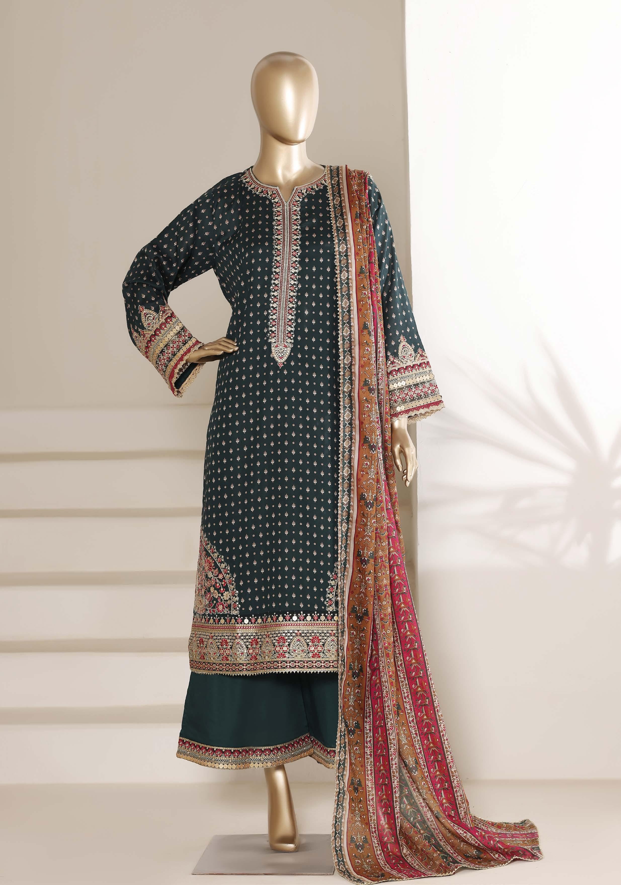 Sadabahar Luxury Regal Lawn With Digital Printed Lawn Dupatta 3Piece Stitched Eid Festive Edition Collection 2026. D#-05