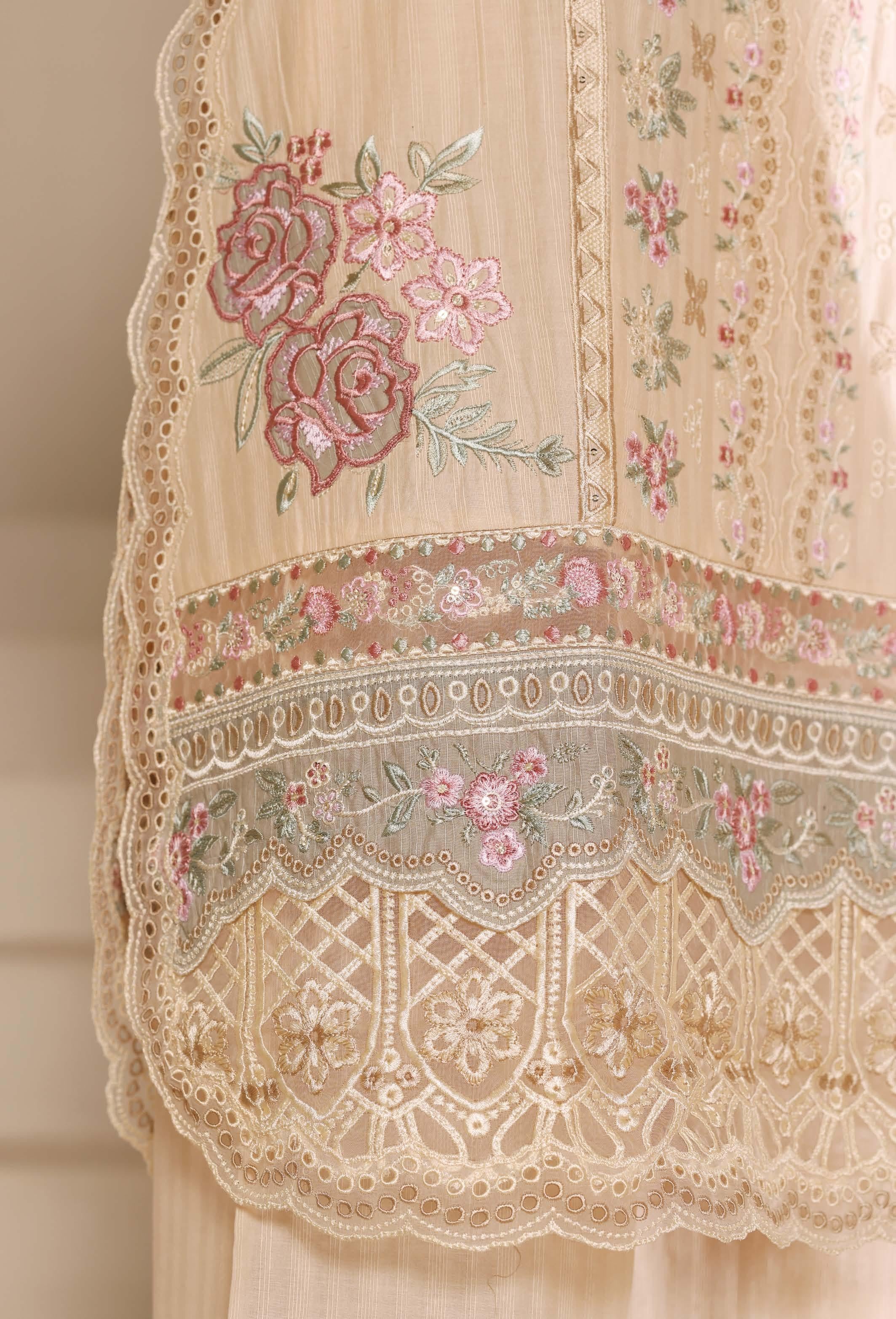 Sadabahar Luxury Slub Viscous Lawn Embroidery With Chiffon Embroidery Dupatta Stitched Vol-05 Collection 2026. LEL-19