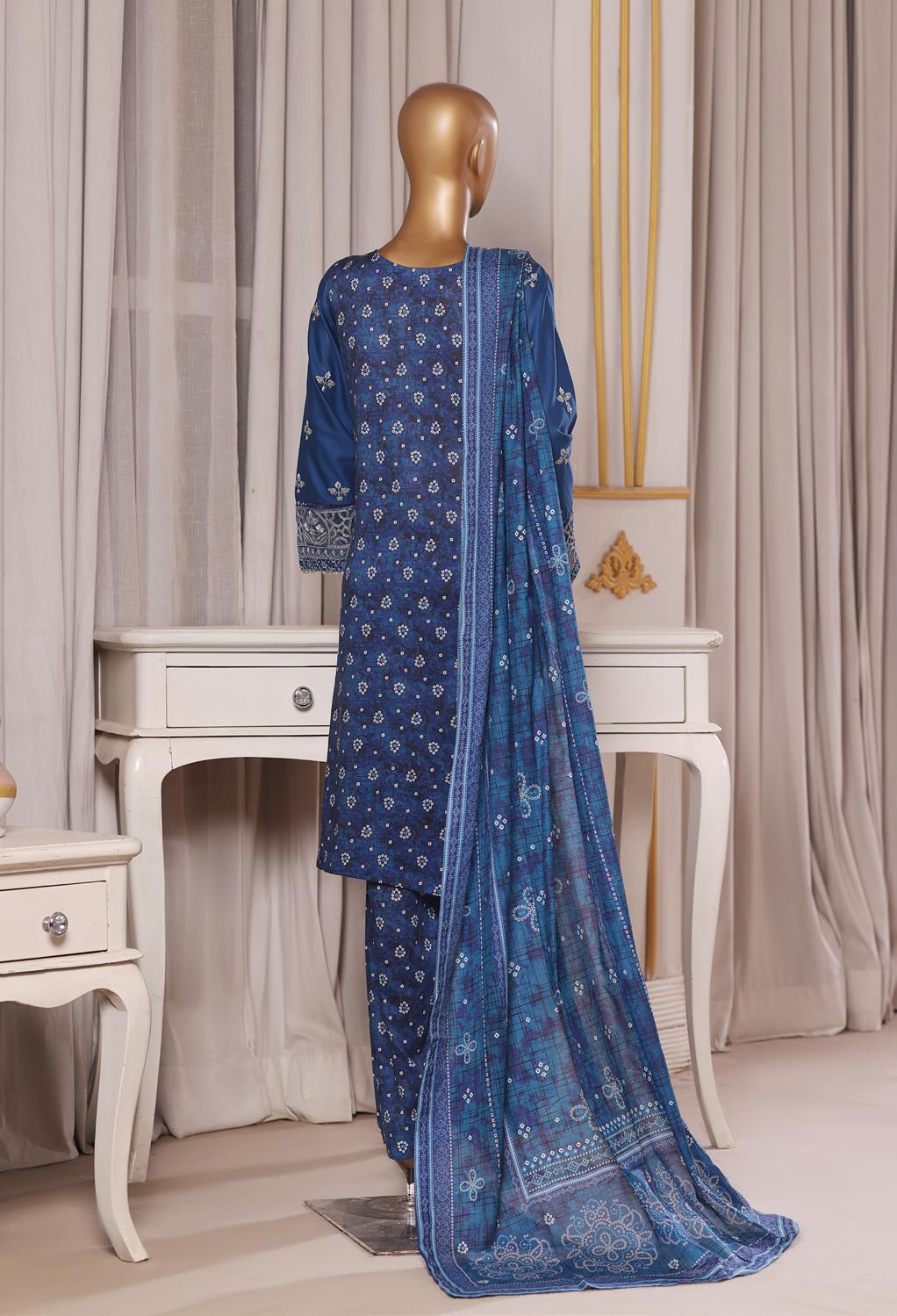 Bin Saeed Luxury Laserkari Lawn With Digital Printed Lawn Dupatta 3Piece Stitched Vol-01 Collection 2026. D#-02