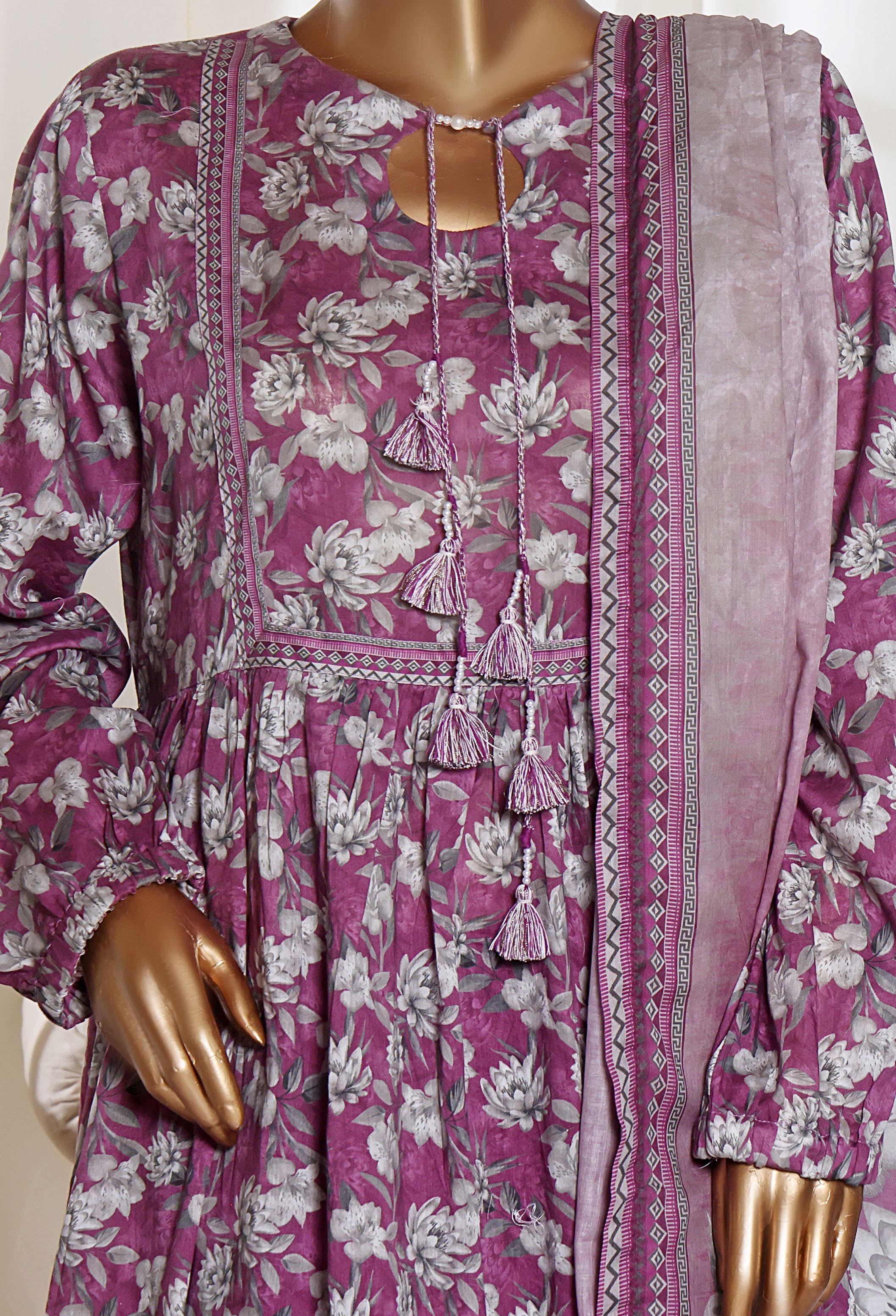BIN SAEED Luxury Lawn Frock  Printed 3pcs Stitched Vol-01 3Piece Stitched COLLECTION 2026 D-#04
