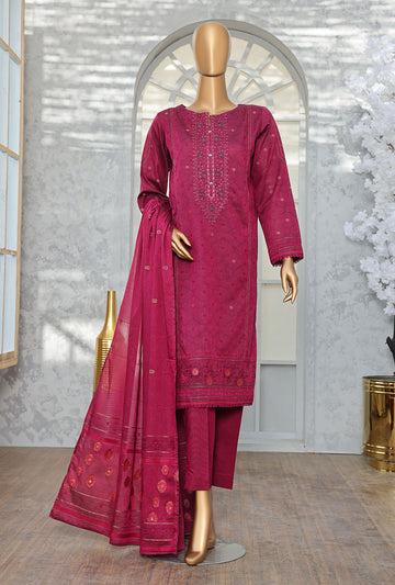Valencia By HZ Textiles Embroidered Jacquard Suit Unstitched 3 Piece Collection 2025 D-03