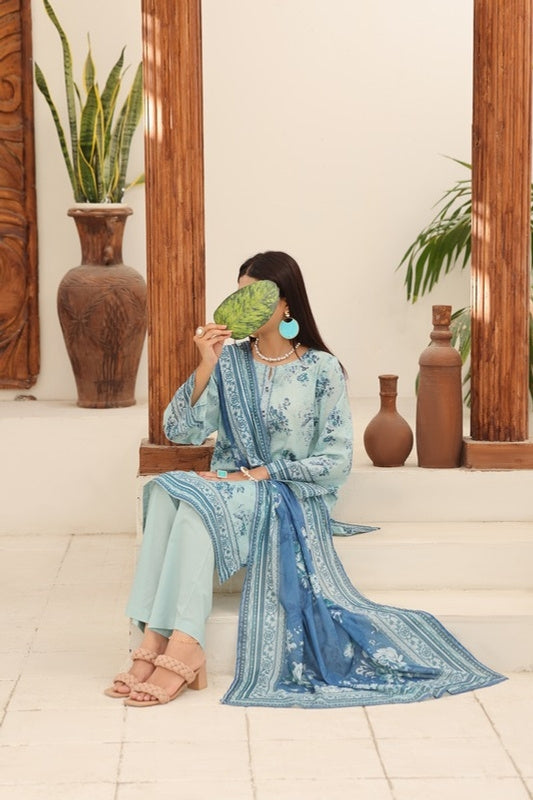 Aizal By Inaya Luxury Lawn Printed Vol-2 3Piece Stitched Collection 2026 AZIN-08