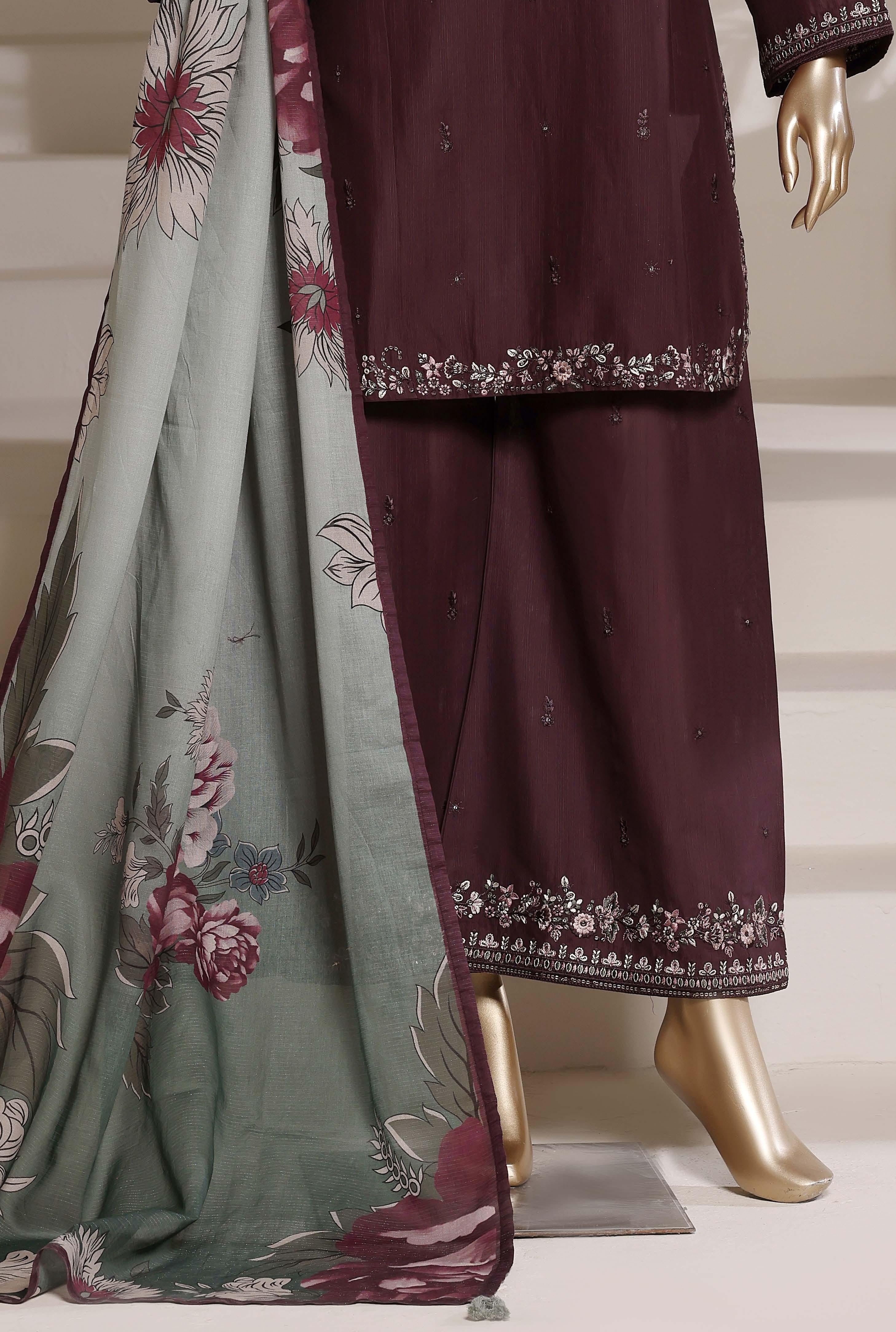 Sadabahar Luxury Eclair Solid  Textured Lawn Embroidery With Digital Printed Lawn Dupatta 3Piece Stitched Eid Festive Edition Collection 2026. D#-01