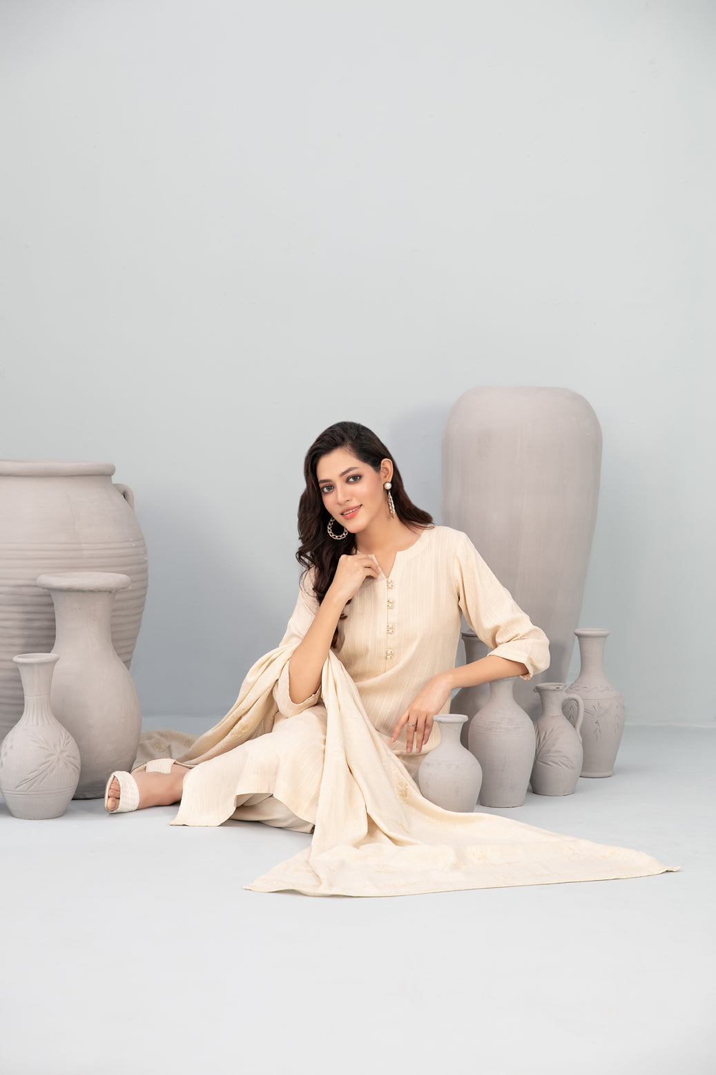 Onaya By Tawakkal Leather Peach Winter Unstitched Collection 2025. D-01