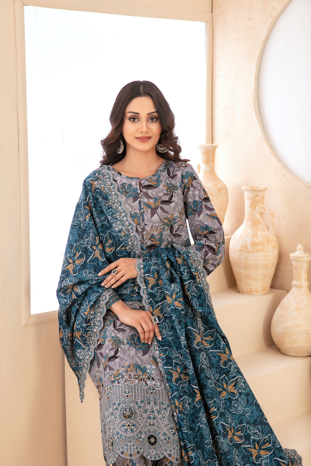 TAWAKKAL MAYESHA EMBROIDERED KHADDAR 3PIECE UNSTITCHED COLLECTION 2025 D-01